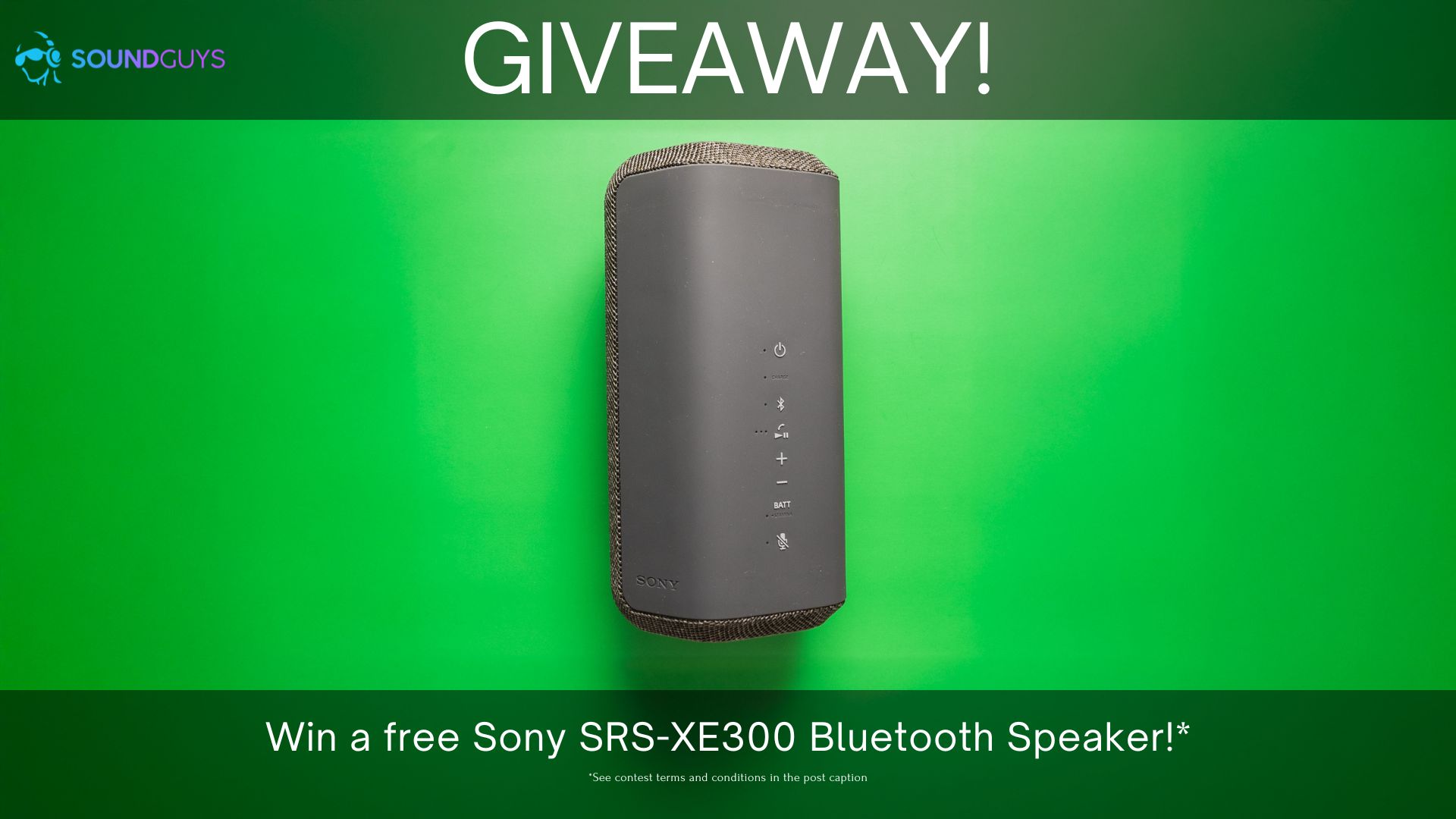 Season of Giving (1) SoundGuys Season of Giving Week 1 Sony SRS-XE300 Bluetooth speaker free giveaway.