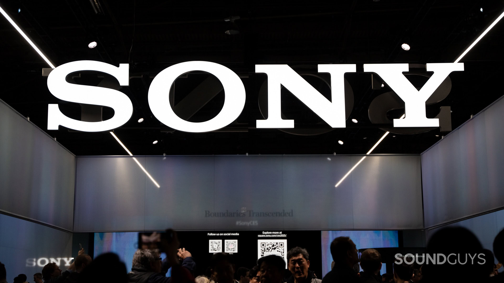 Sony logo at CES 2025 - Stock photo3 Sony logo tradeshow