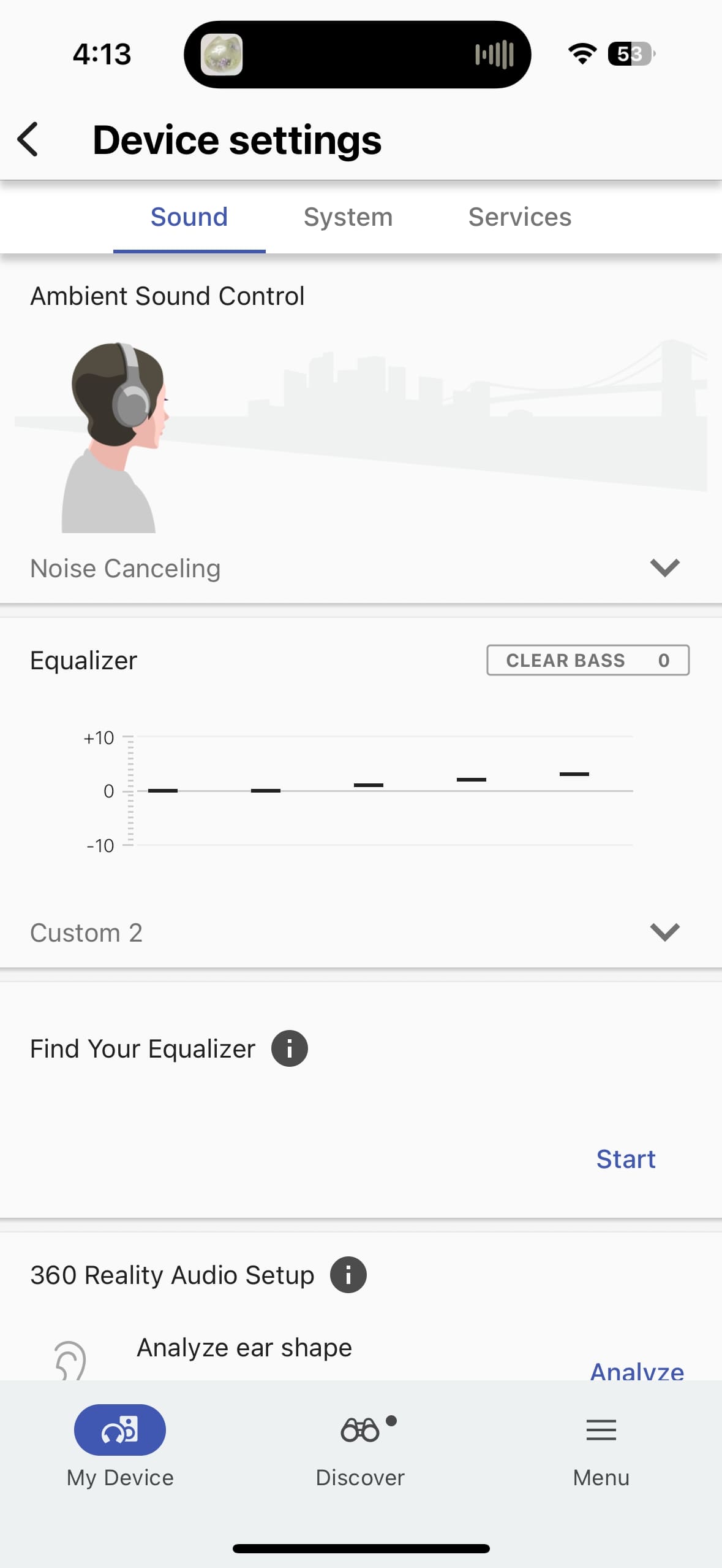 Sony WF-C710N sound connect app equalizer.
