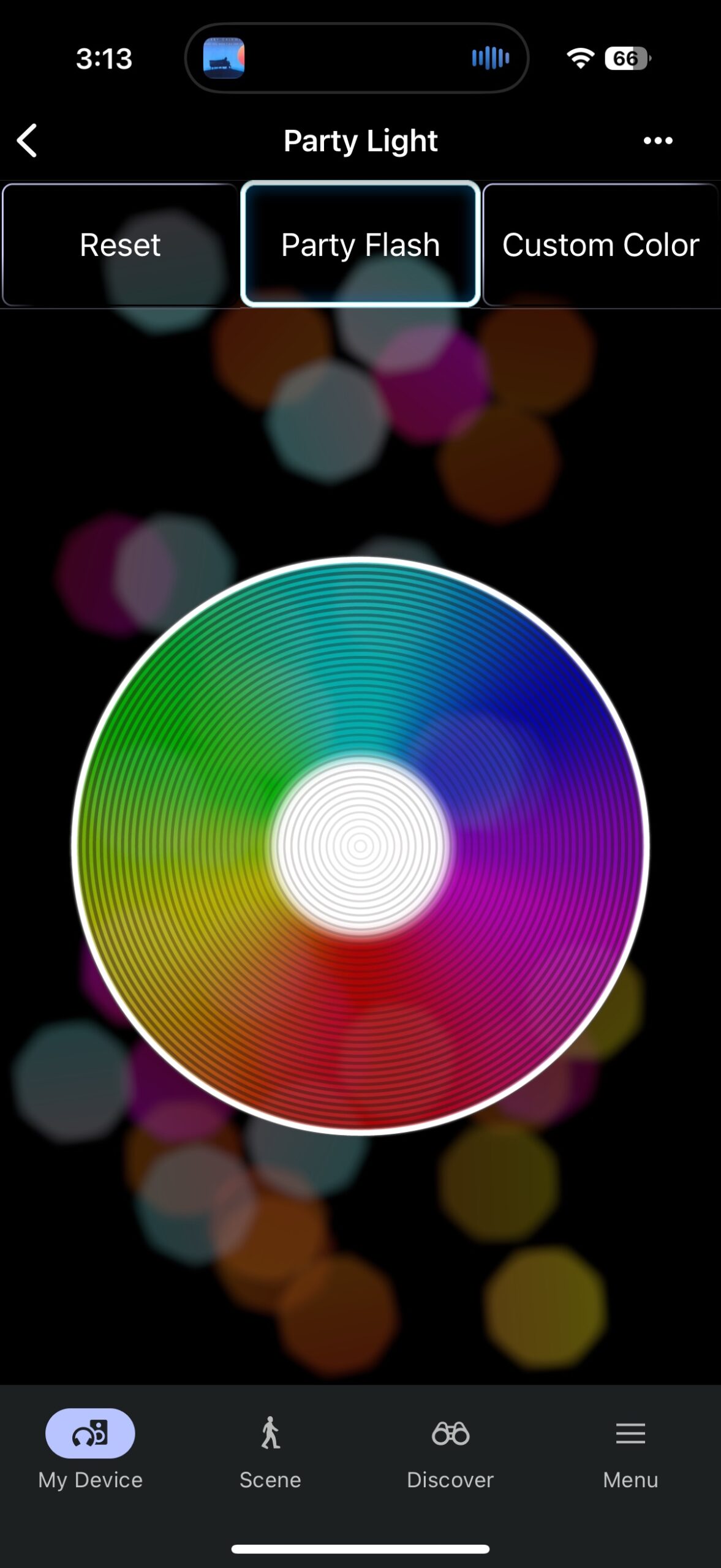 Screenshot of the Sony Music Connect app while paired with the ULT Field 7.