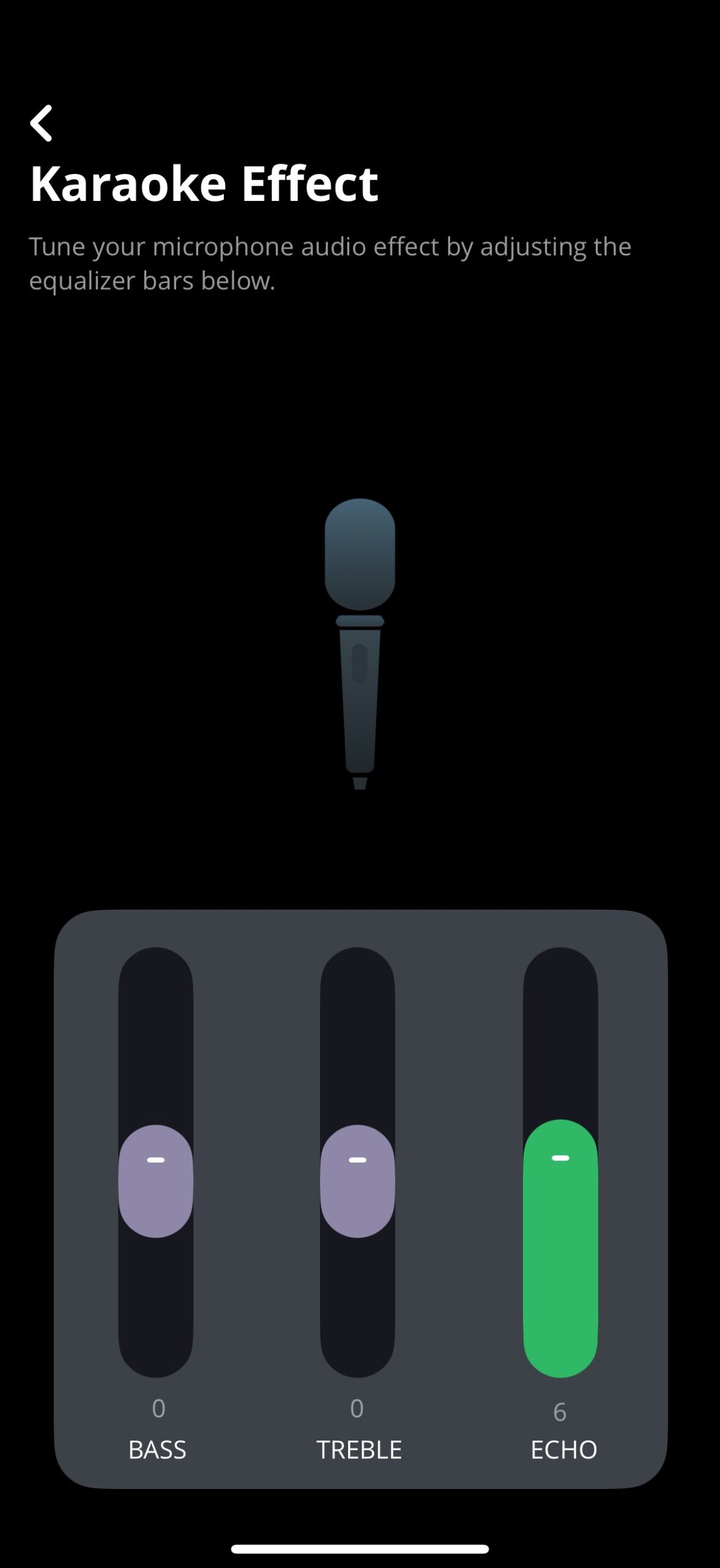 Screenshot of the JBL PartyBox app while connected to the Encore Essential.