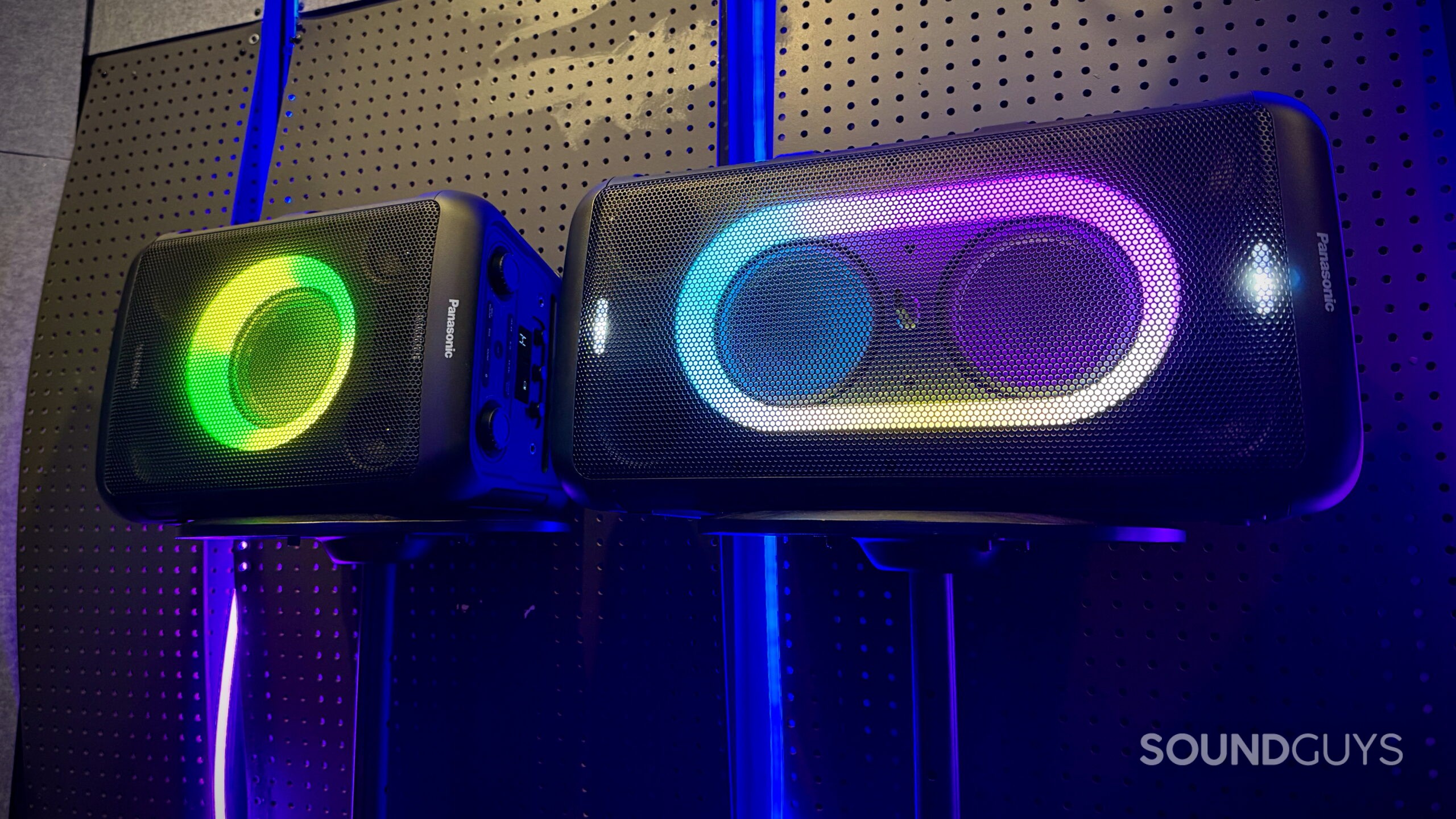 Panasonic BMAX Speakers - 12 A Panasonic BMAX5 and BMAX10 speaker lying horizontally.