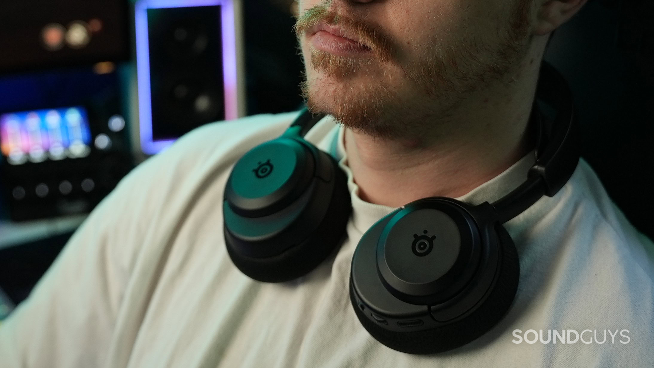 steelseries arctis nova 3x on neck steelseries arctis nova 3x on neck
