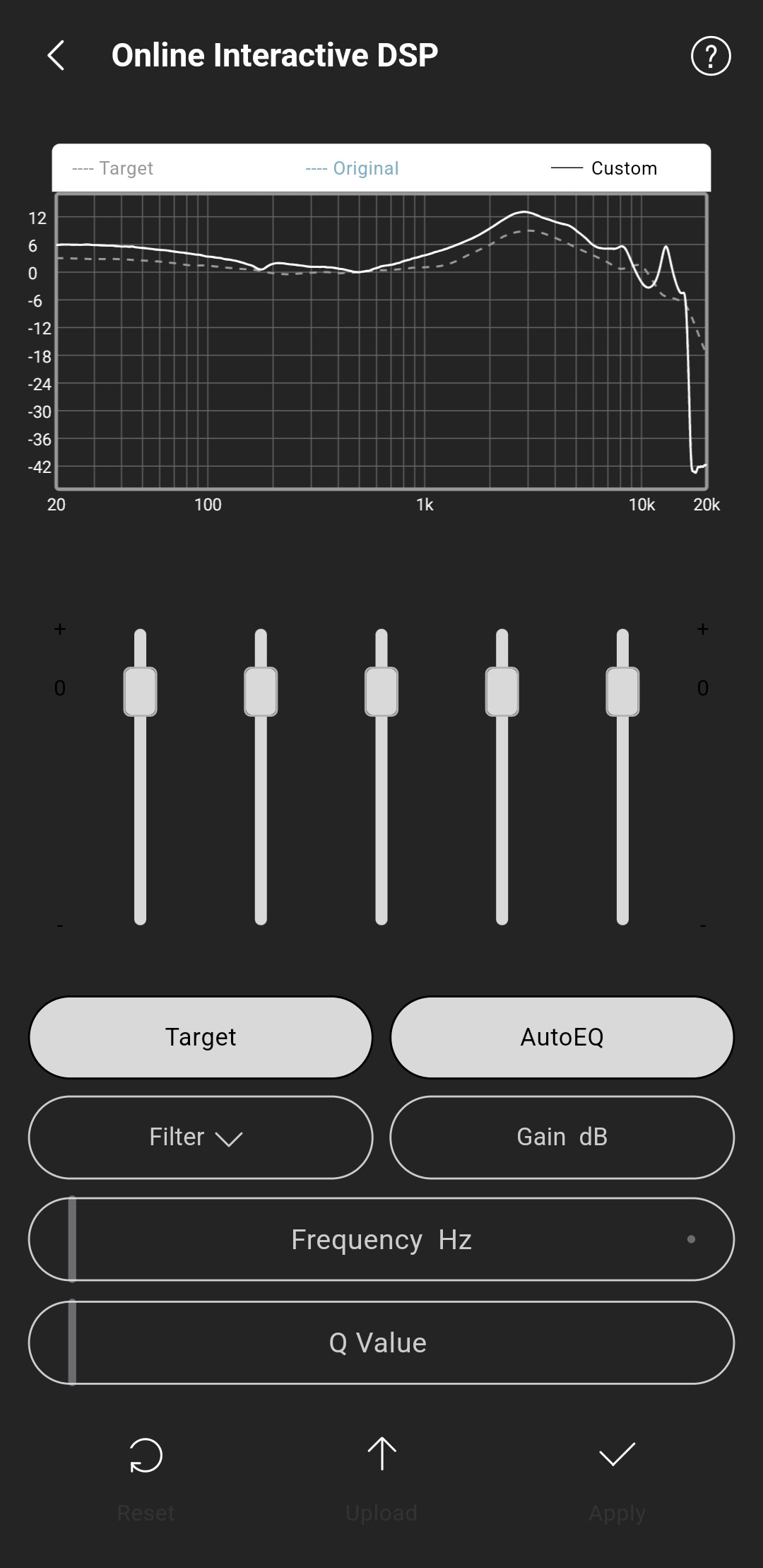 Moondrop Space Travel 2 EQ feature with target curve