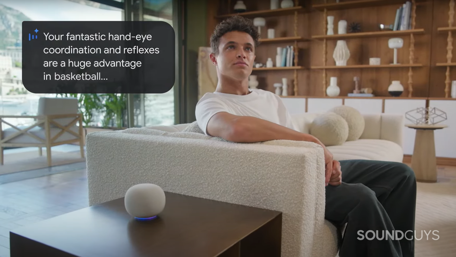 new nest speaker made by google nest speaker with Lando Norris