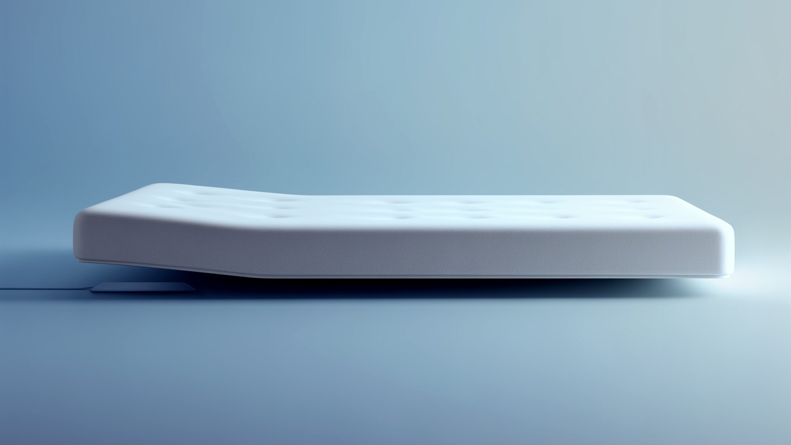somnimat being placed under a mattress