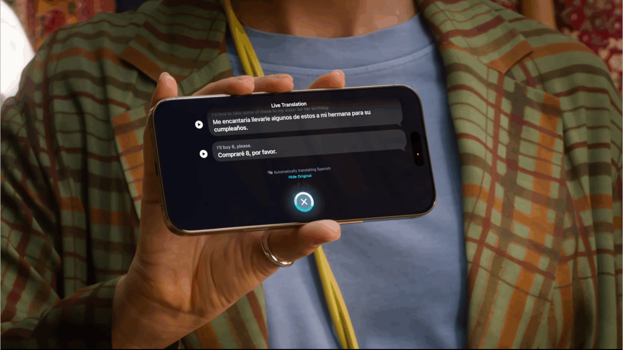 AirPods 3 live translate screen