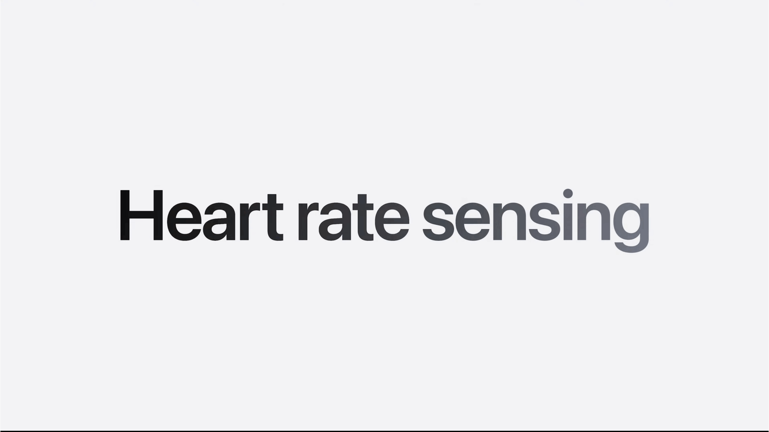 Heart rate sensing