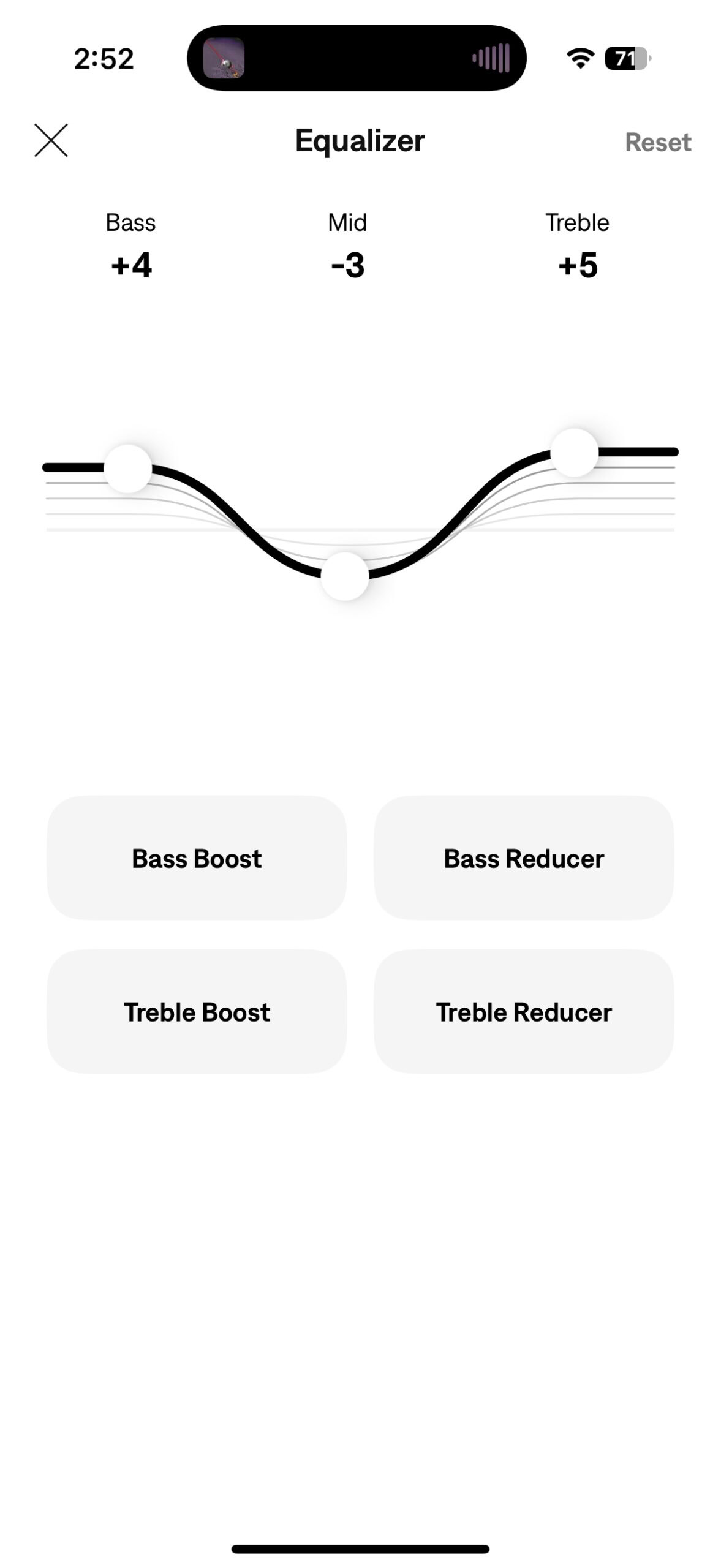 Screenshot of the Bose app while connected to a Bose SoundLink Micro (2nd Gen)