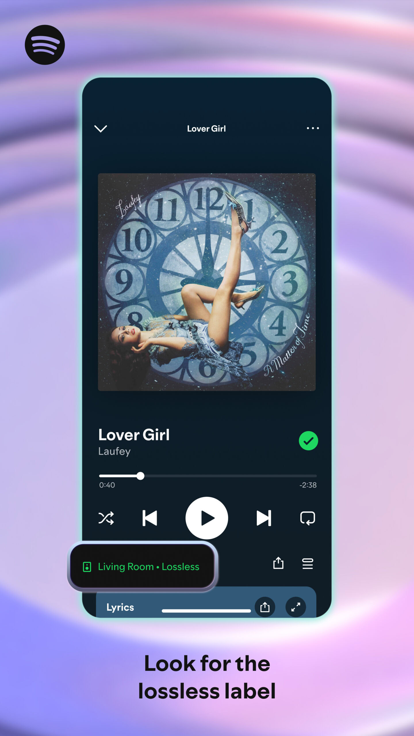 spotify lossless label