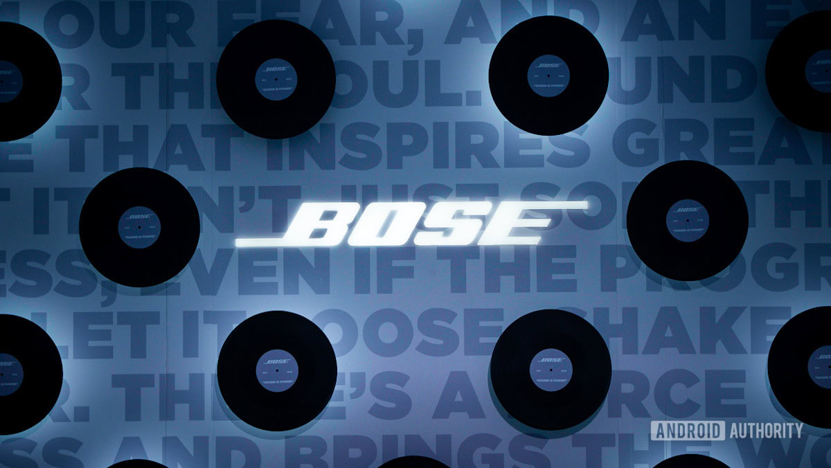 Bose logo stock photo 2 Bose corporate logo from a trade show.
