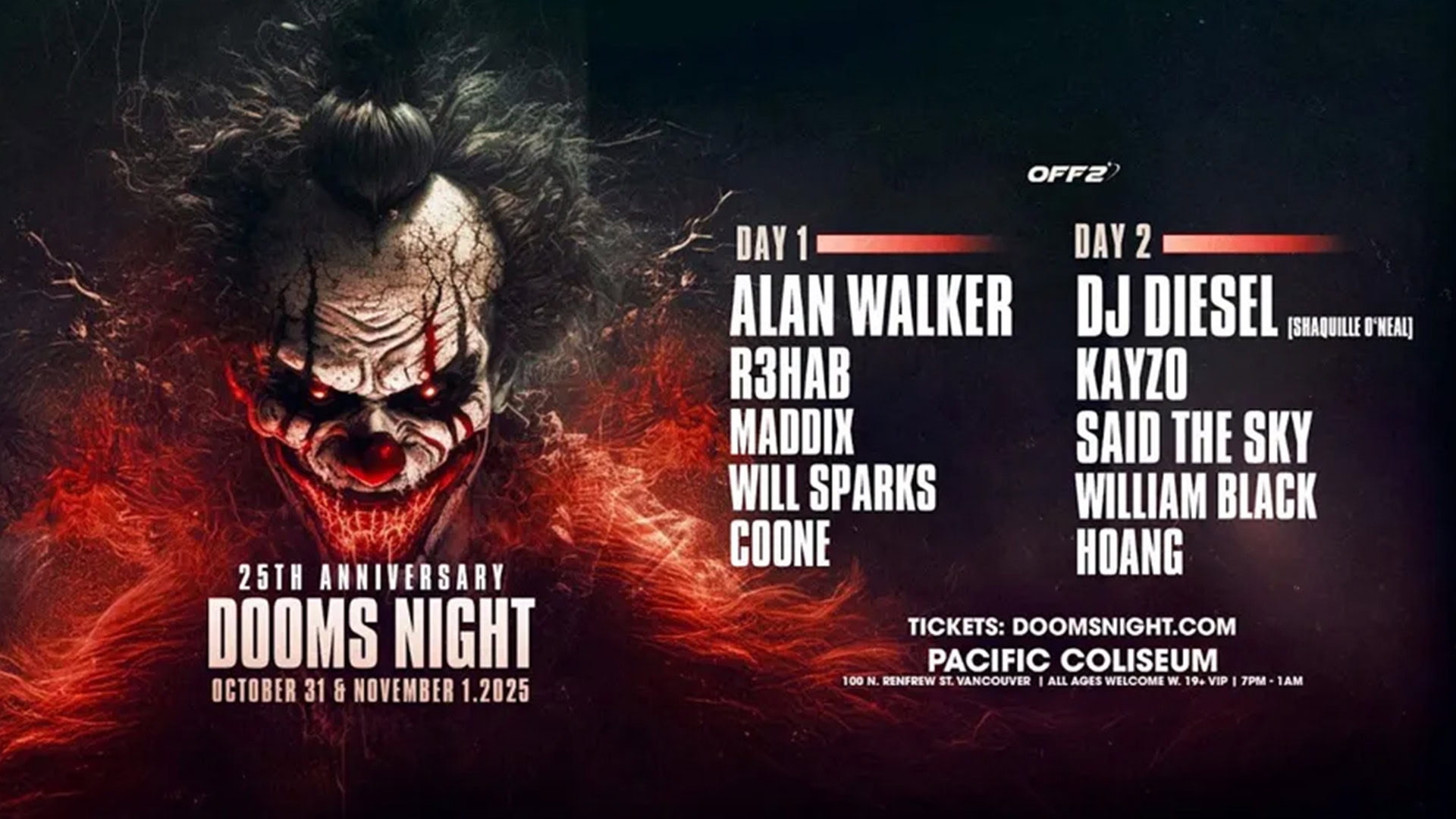 Dooms Night 2025 Lineup