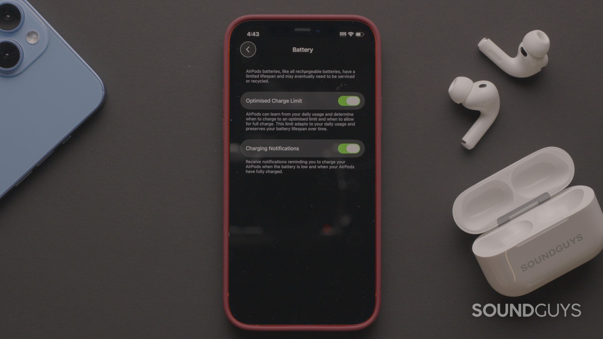 Optimised charge limit option of the AirPods Pro 3 Optimised charge limit option of the AirPods Pro 3