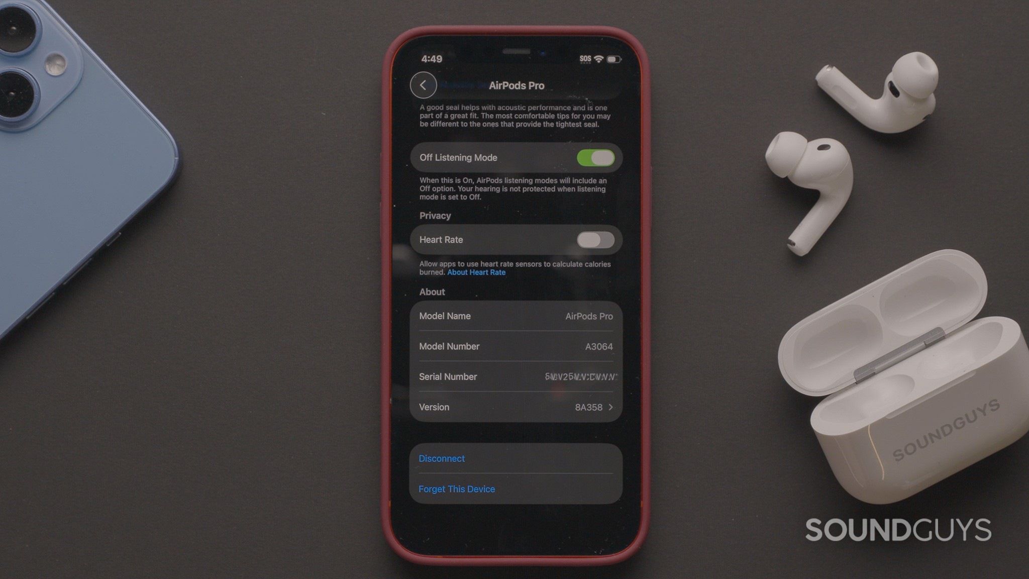 Serial number section of the AirPods Pro 3-2 Serial number section of the AirPods Pro 3.