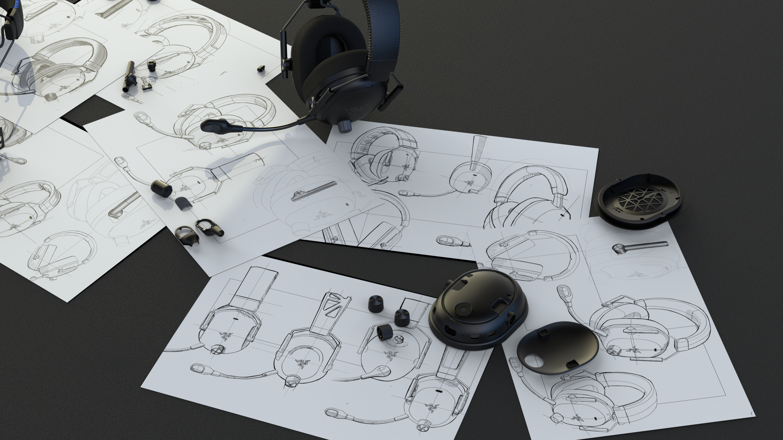V2 razer blackshark v3 pro headset blueprints