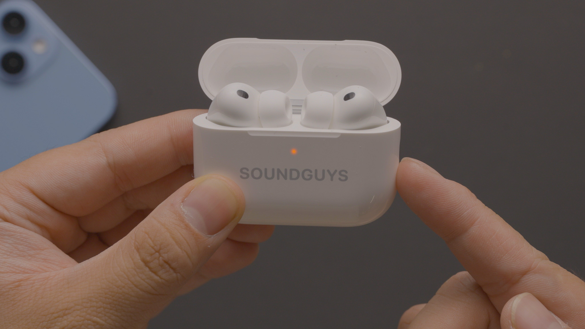 factory reset the AirPods Pro 3 The light blinks orange when you factory reset the AirPods Pro 3.