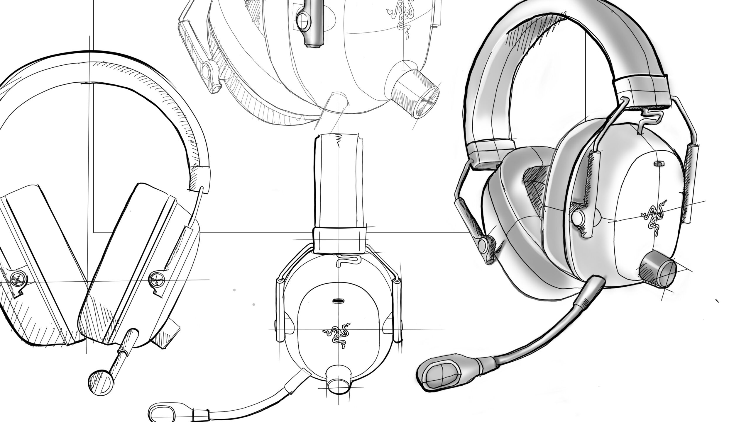D4 razer blackshark v3 pro blueprints concept art