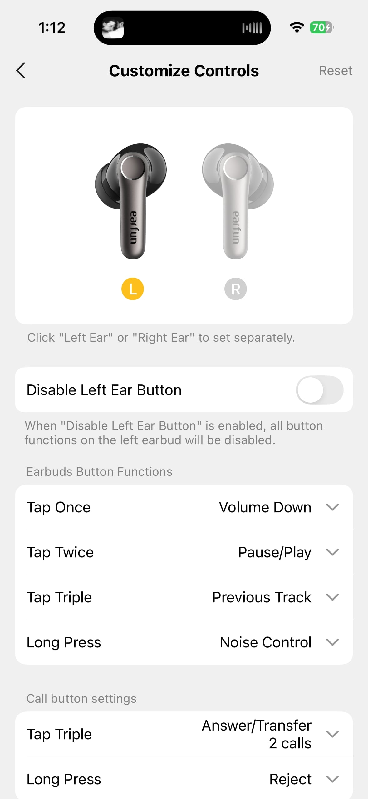EarFun Air Pro 4 plus app controls