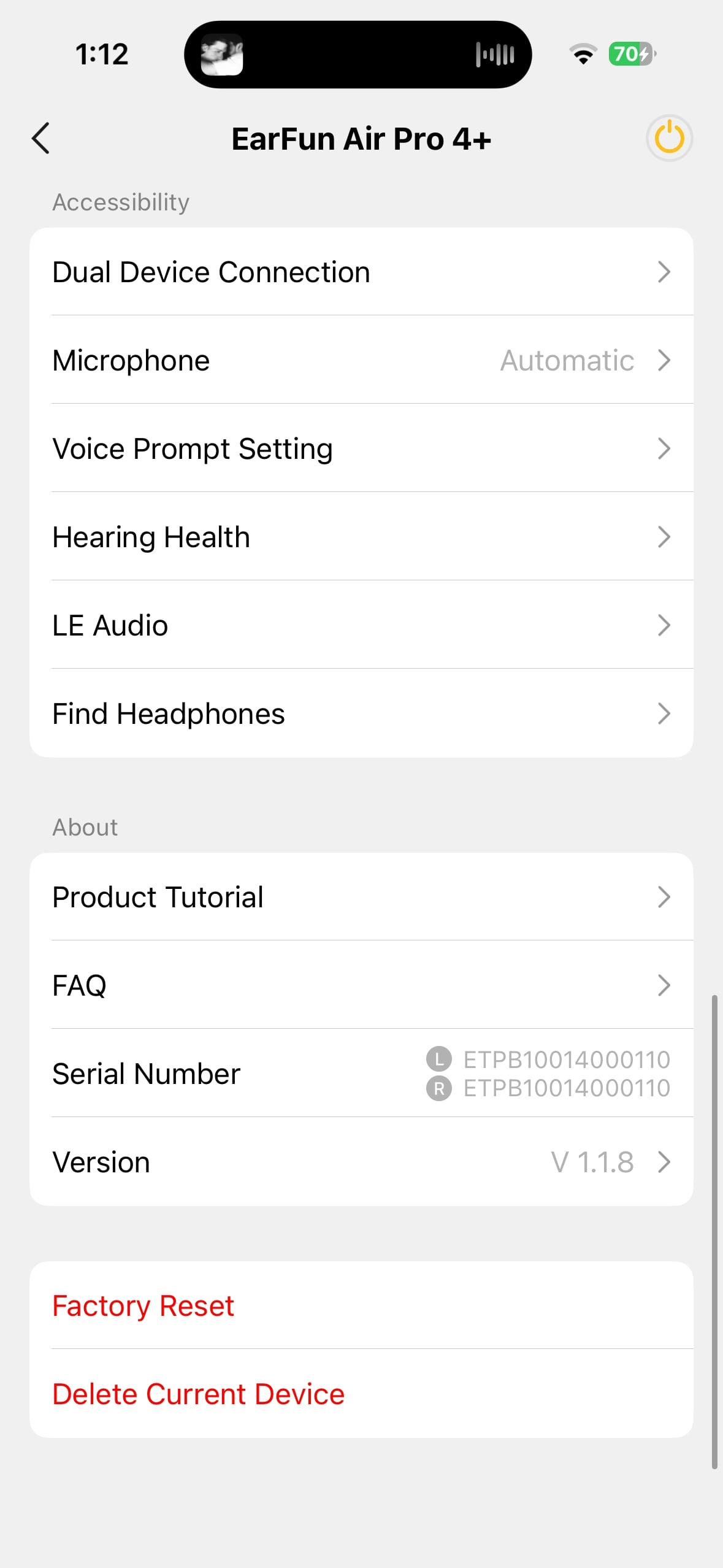 EarFun Air Pro 4 plus app settings