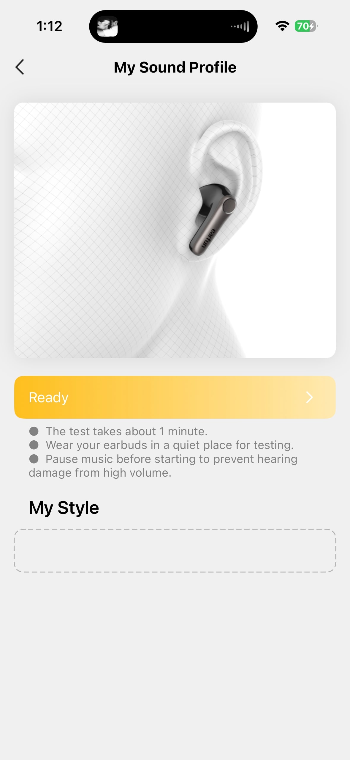 EarFun Air Pro 4 plus app sound test