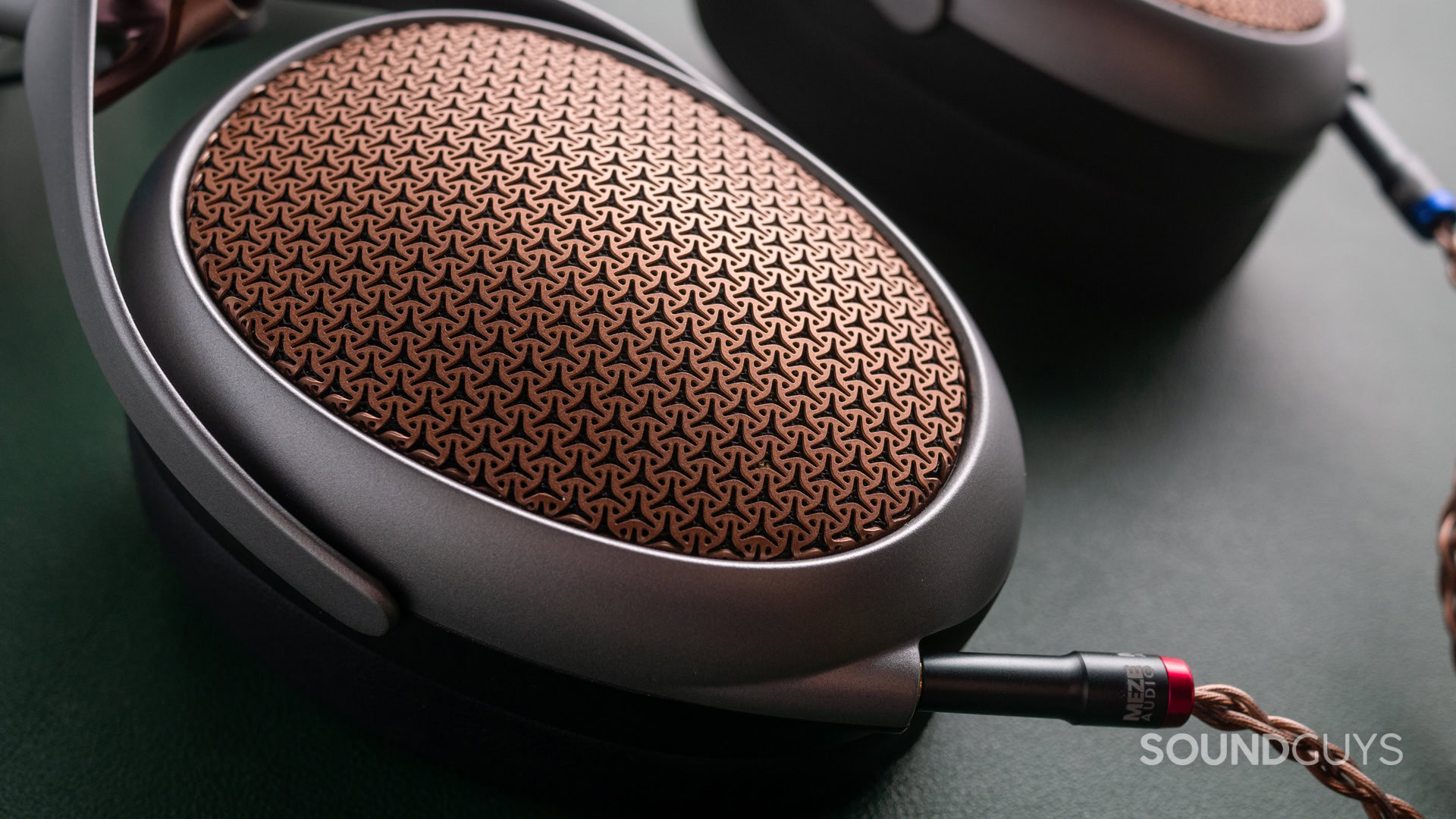 A close-up shot of the open back of the Meze Audio Poet.