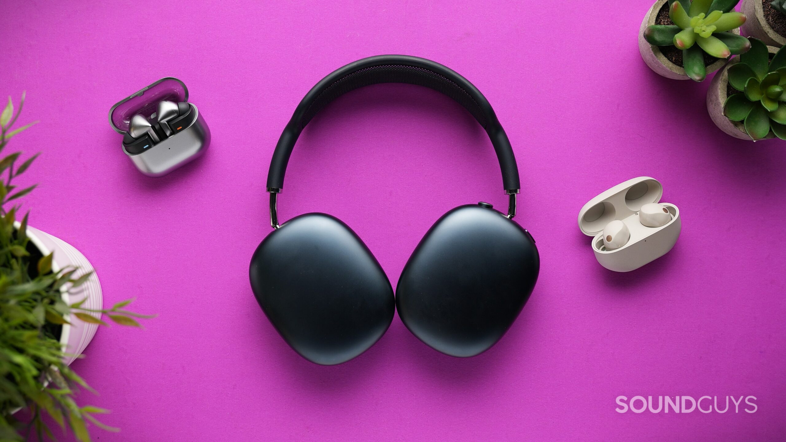 airpods max with galaxy buds 3 pro and sony wf-1000xm5 earbuds airpods max with samsung galaxy buds 3 pro and sony wf-1000xm5 earbuds