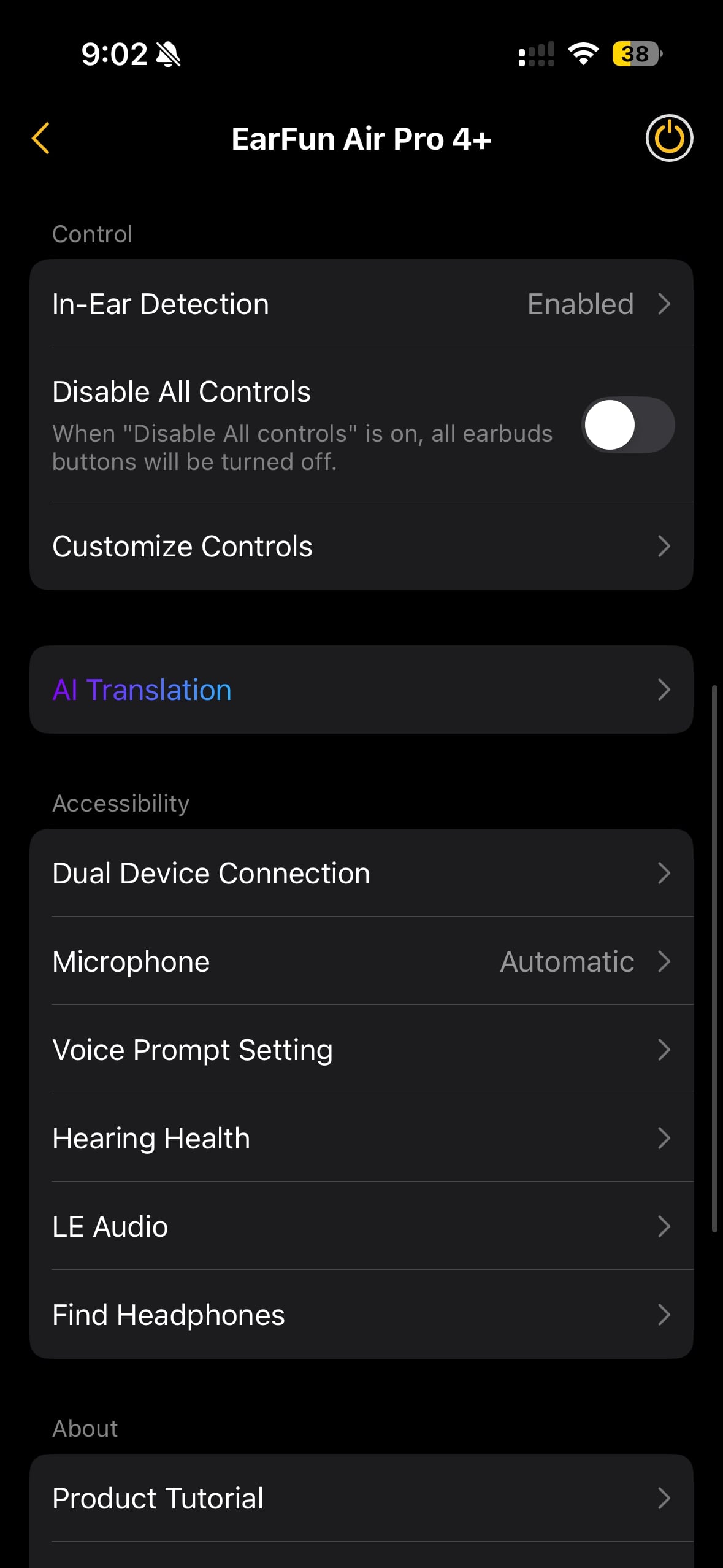 EarFun Air Pro 4 Plus app AI translation.