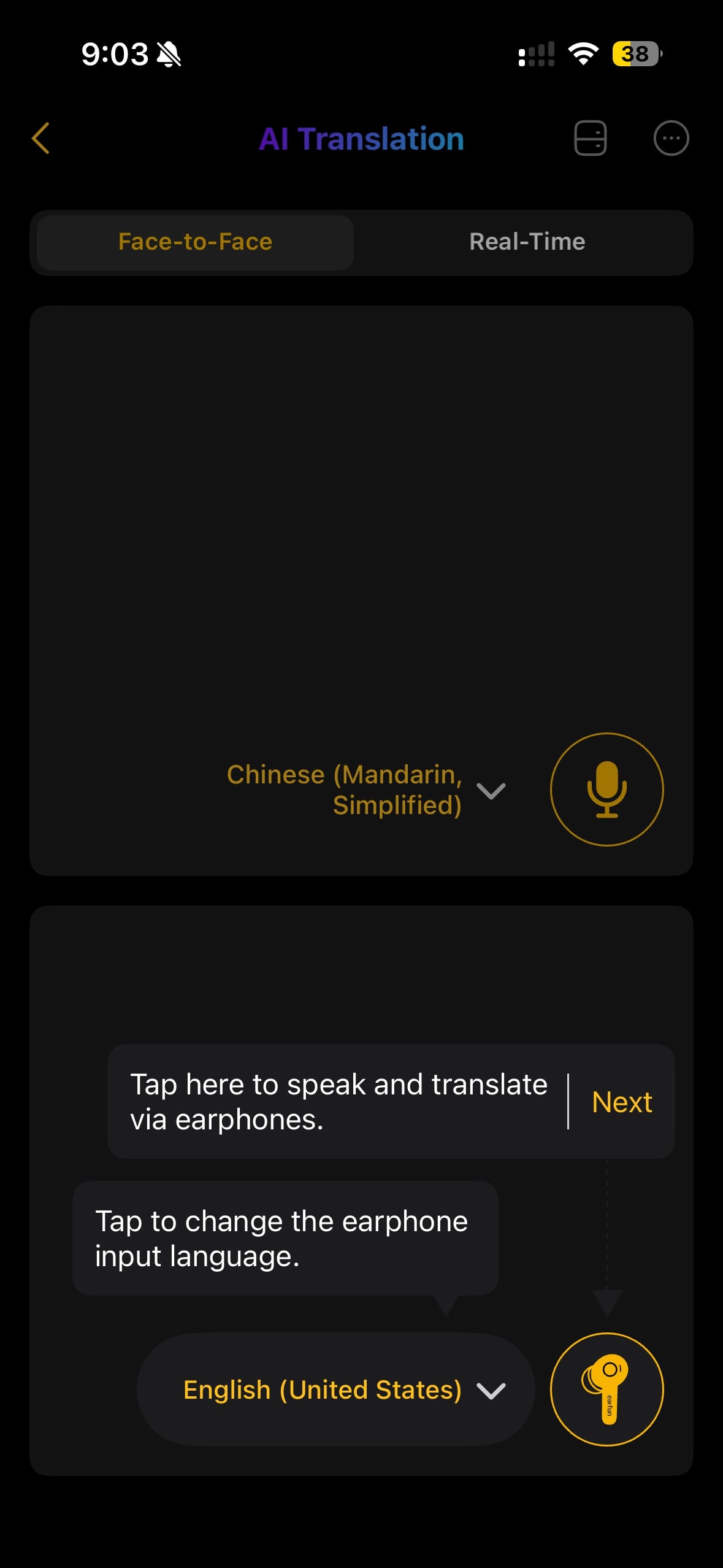 EarFun Air Pro 4 Plus live translation.
