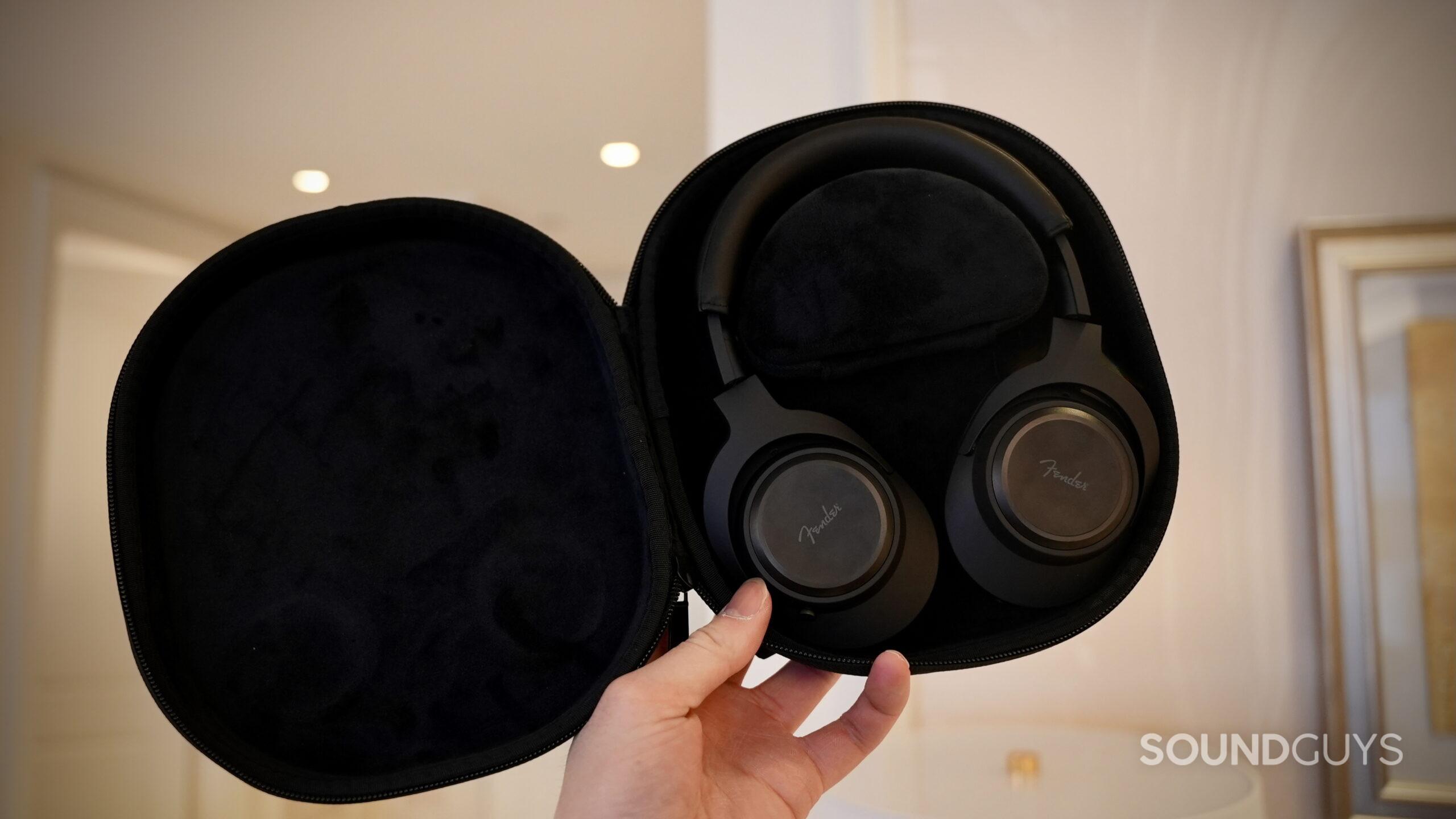 Fender MIX headphones - 1 (1) Fender Mix headphones in their carrying case.