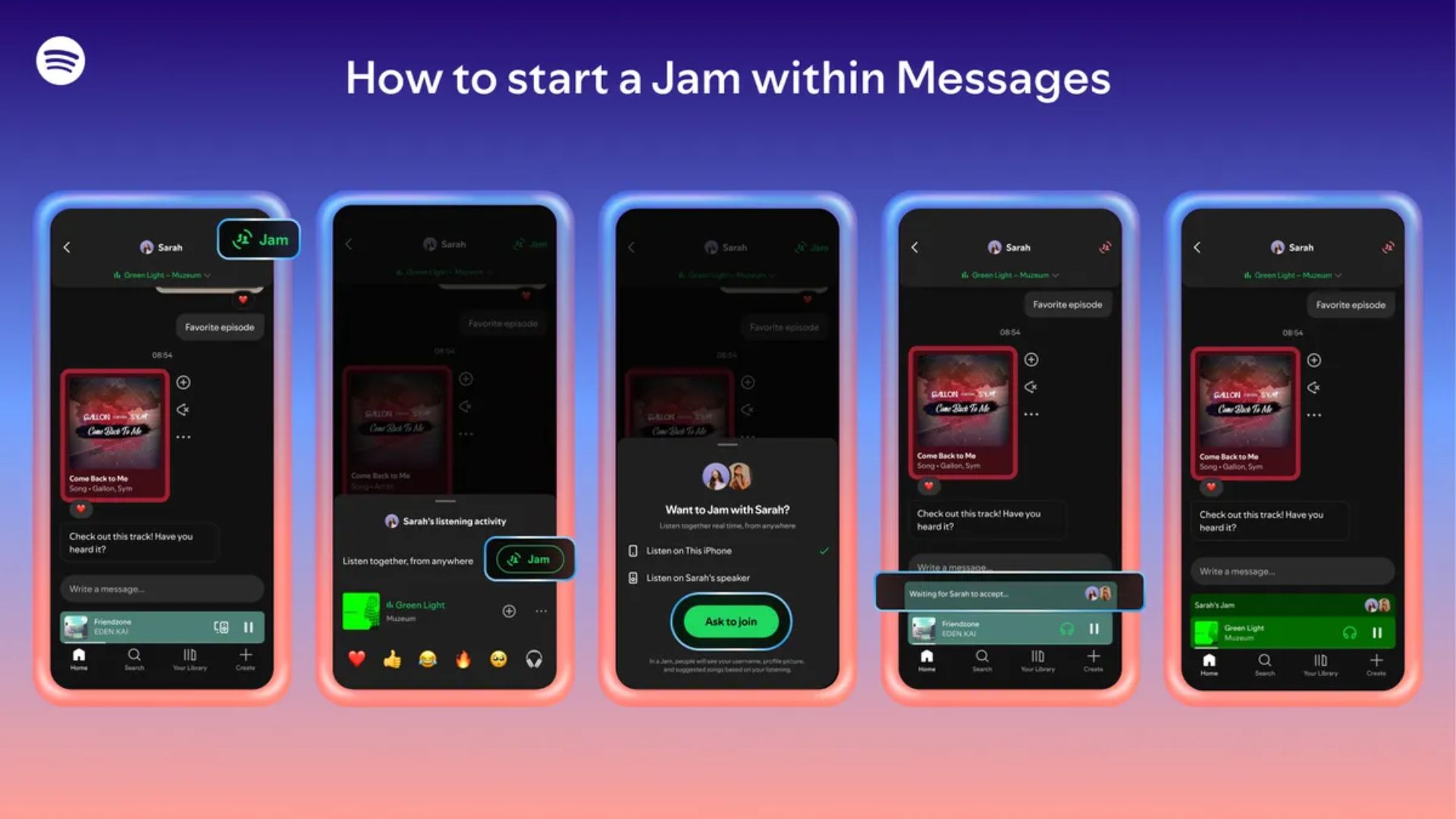 Spotify-Request-to-Jam-feature A screenshot of the Spotify 'Request to Jam' feature.