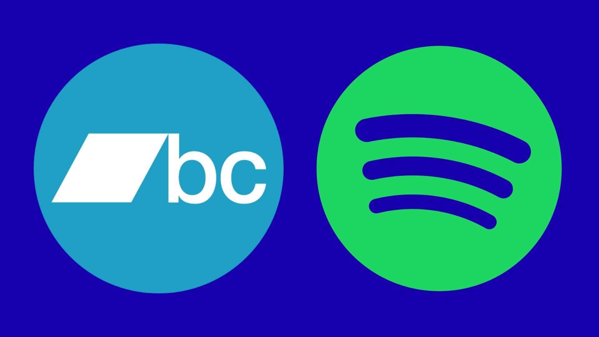 Spotify-and-Bandcamp-logos A screenshot of the Spotify and Bandcamp logos.