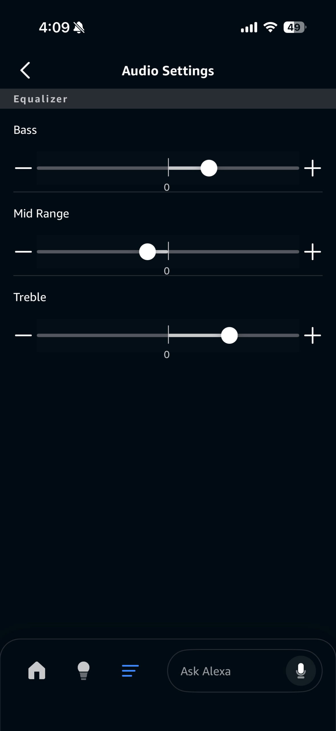 Screenshot of the Amazon Alexa App.