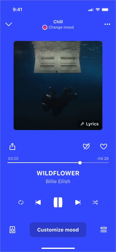 A screenshot of the Flow Tuner feature in Deezer's mobile app.