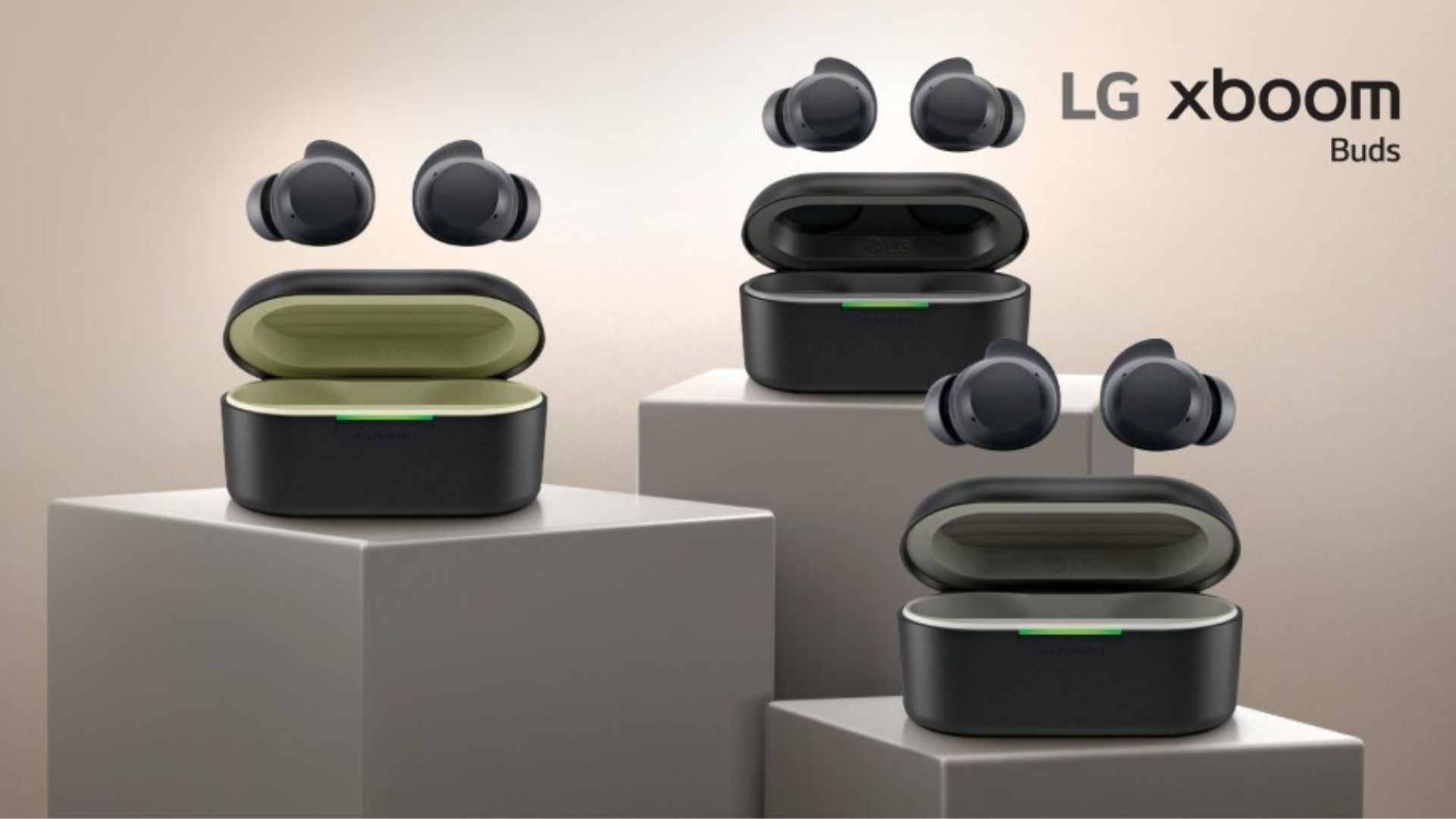 A photograph of the LG xboom Buds series.