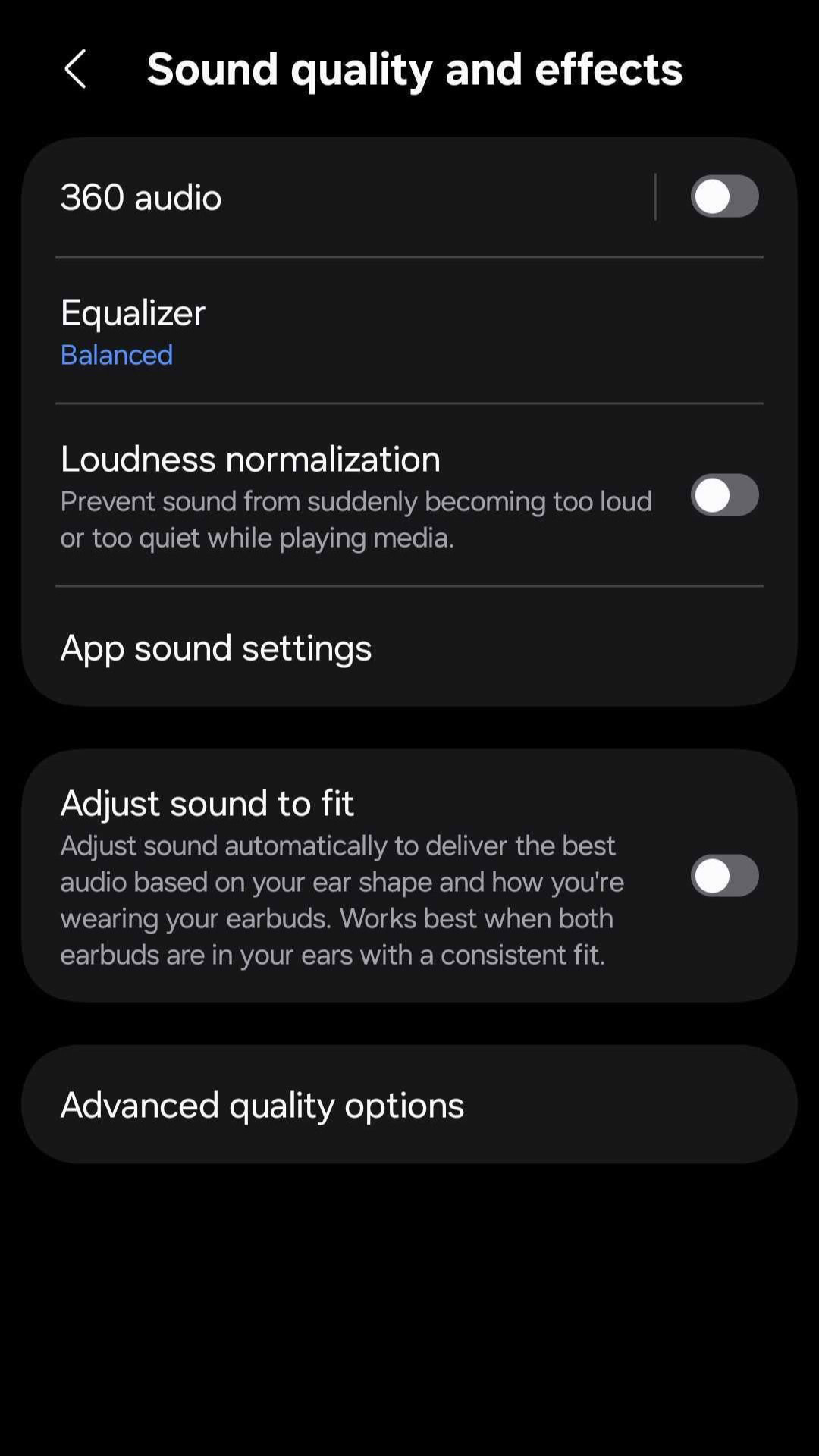 samsung galaxy buds 4 app audio settings