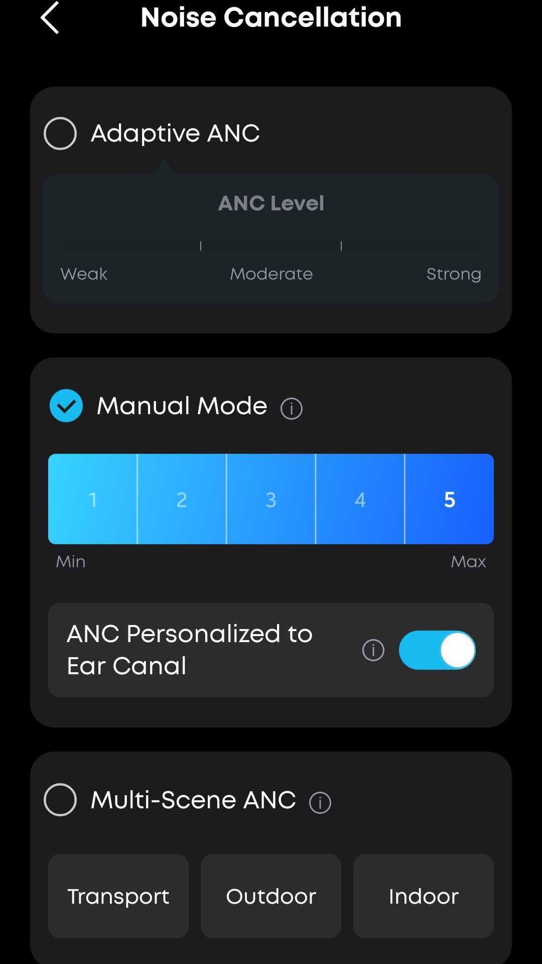 soundcore app p41i anc controls
