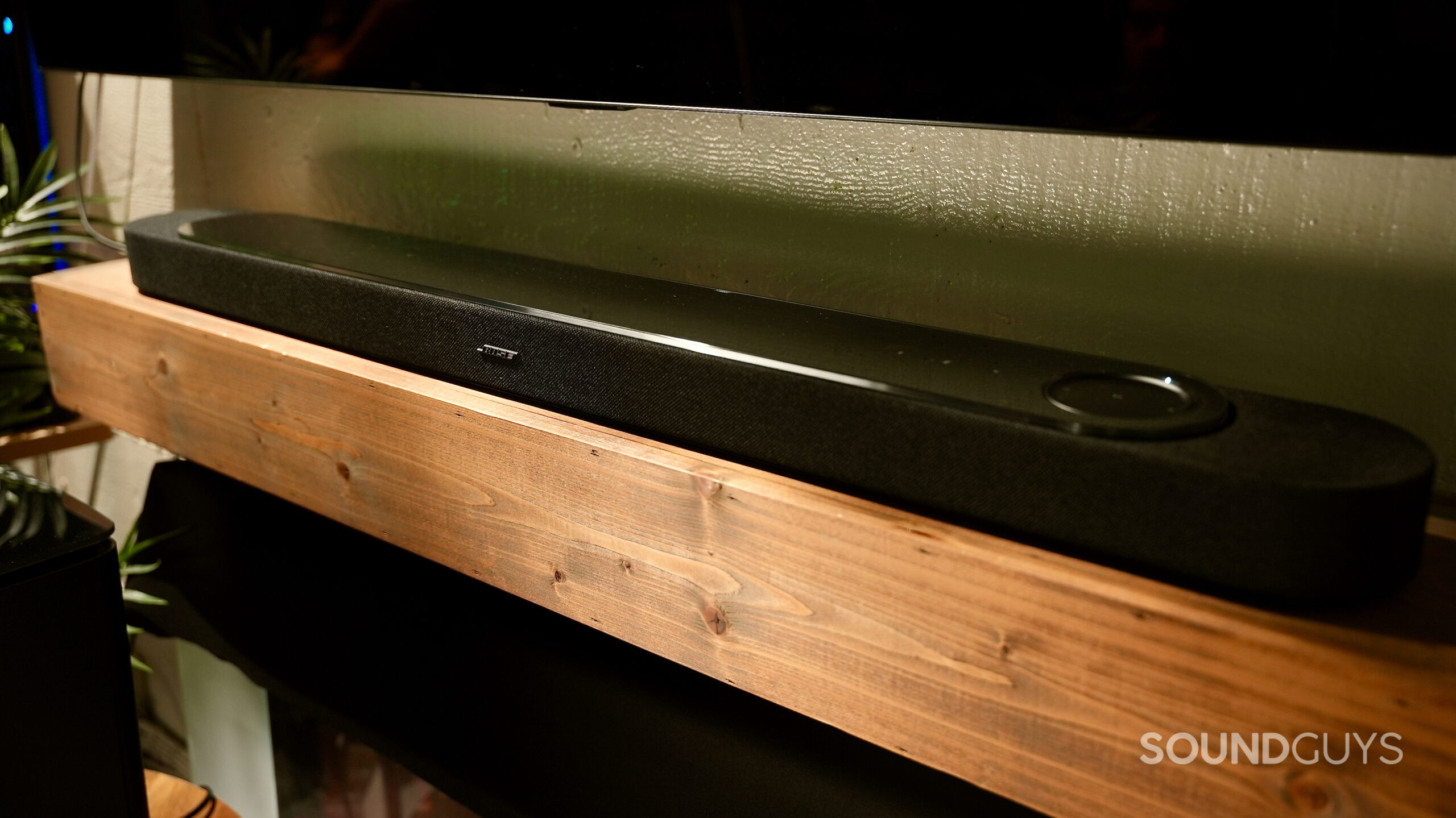 Bose Lifestyle Soundbar - 4 Angled view of the Bose Lifestyle Ultra Soundbar with glossy glass top panel