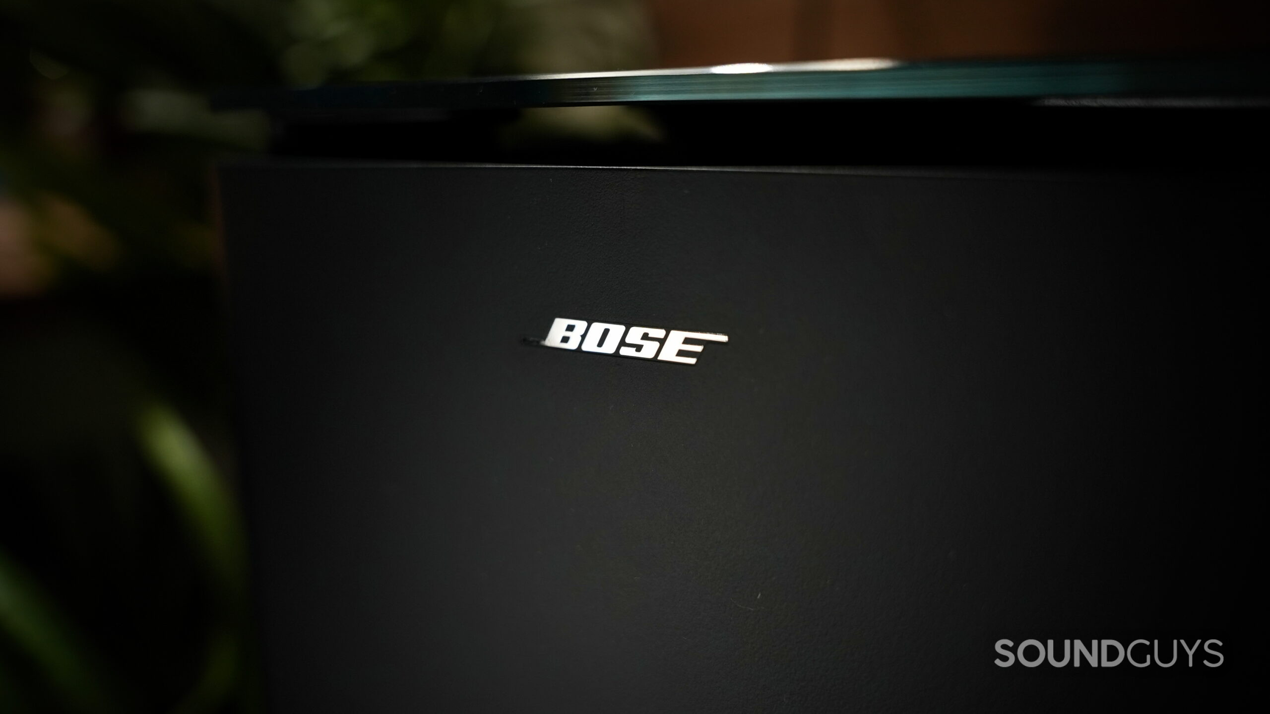 Bose Lifestyle Soundbar - 8 Close-up of the Bose Lifestyle Ultra Subwoofer with Bose logo