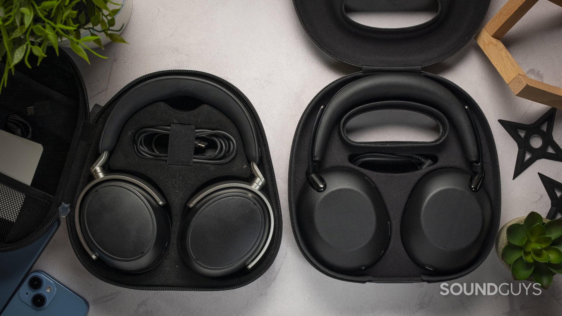 Sony 1000X The Collexion vs Sennheiser HDB 630 inside cases