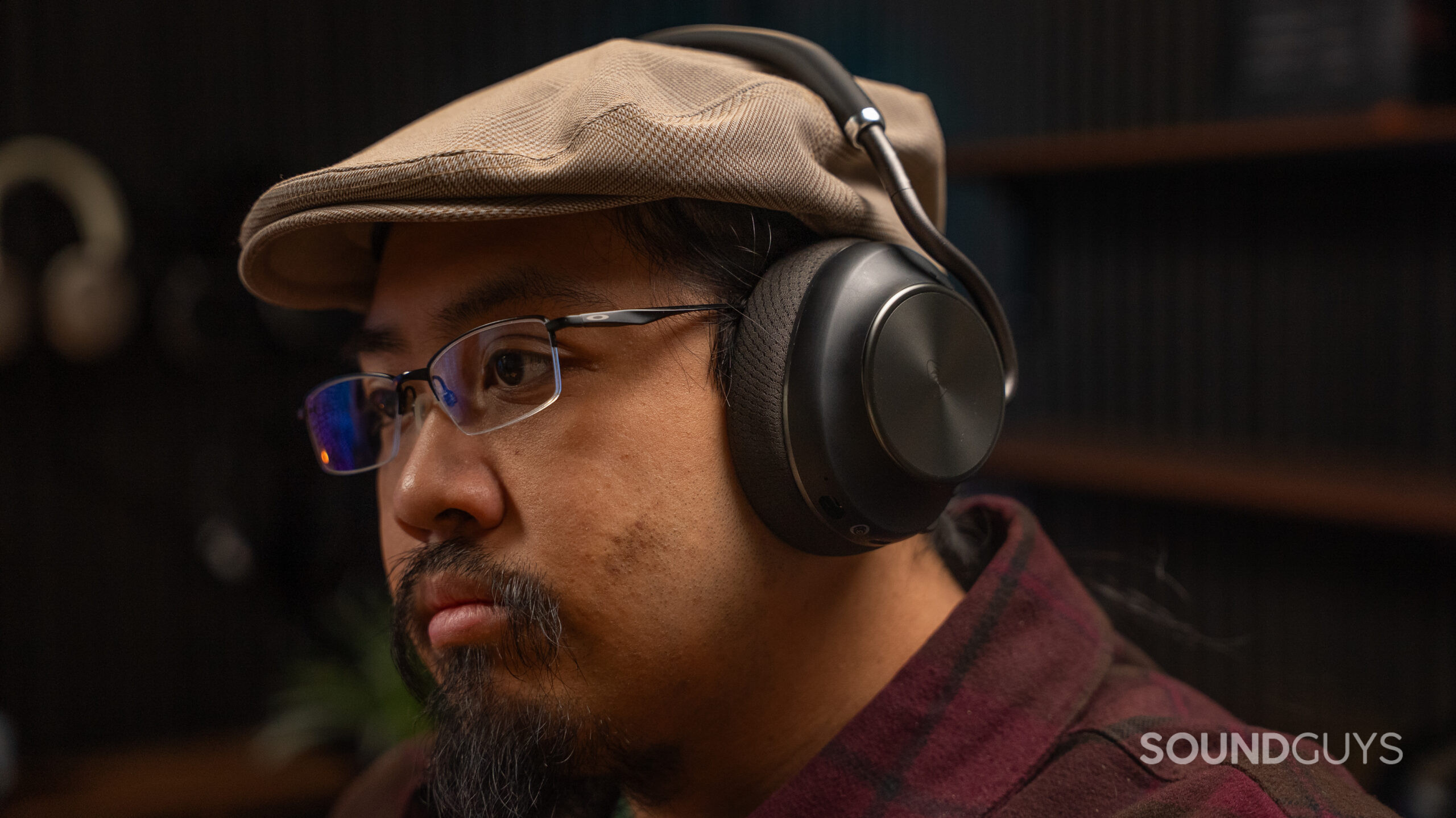 Turtle Beach Stealth Pro II worn by a person without the boom microphone attached.