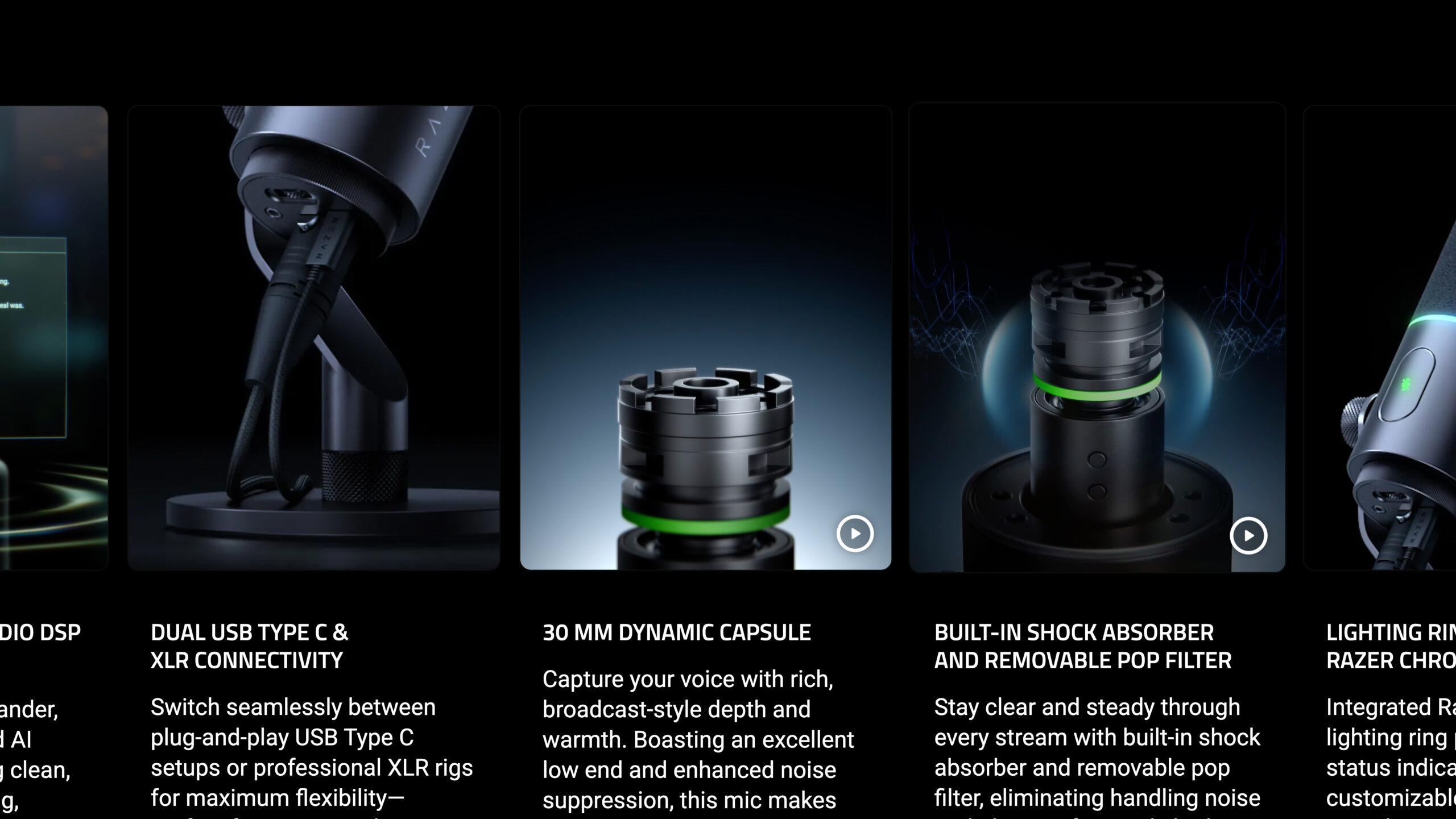 Razer Seiren V3 Pro feature list