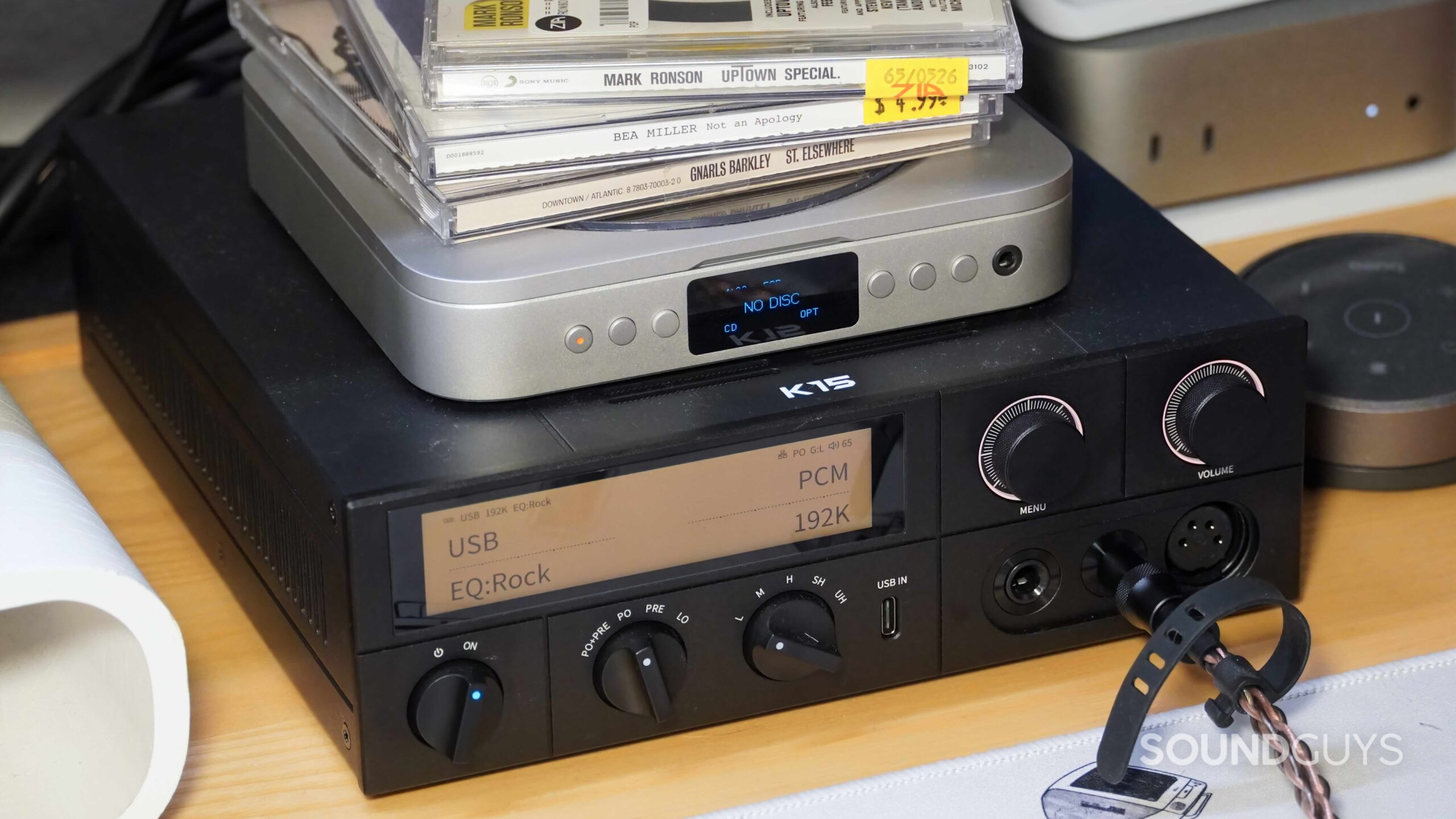 Fiio-K15-SG-8 The Fiio K15 set to a digital audio input with a PEQ enabled.