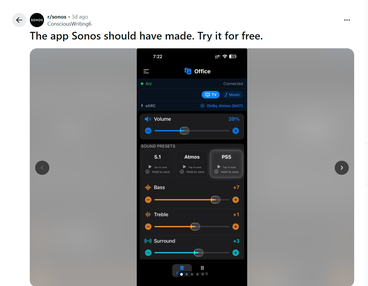 Sonos unofficial app