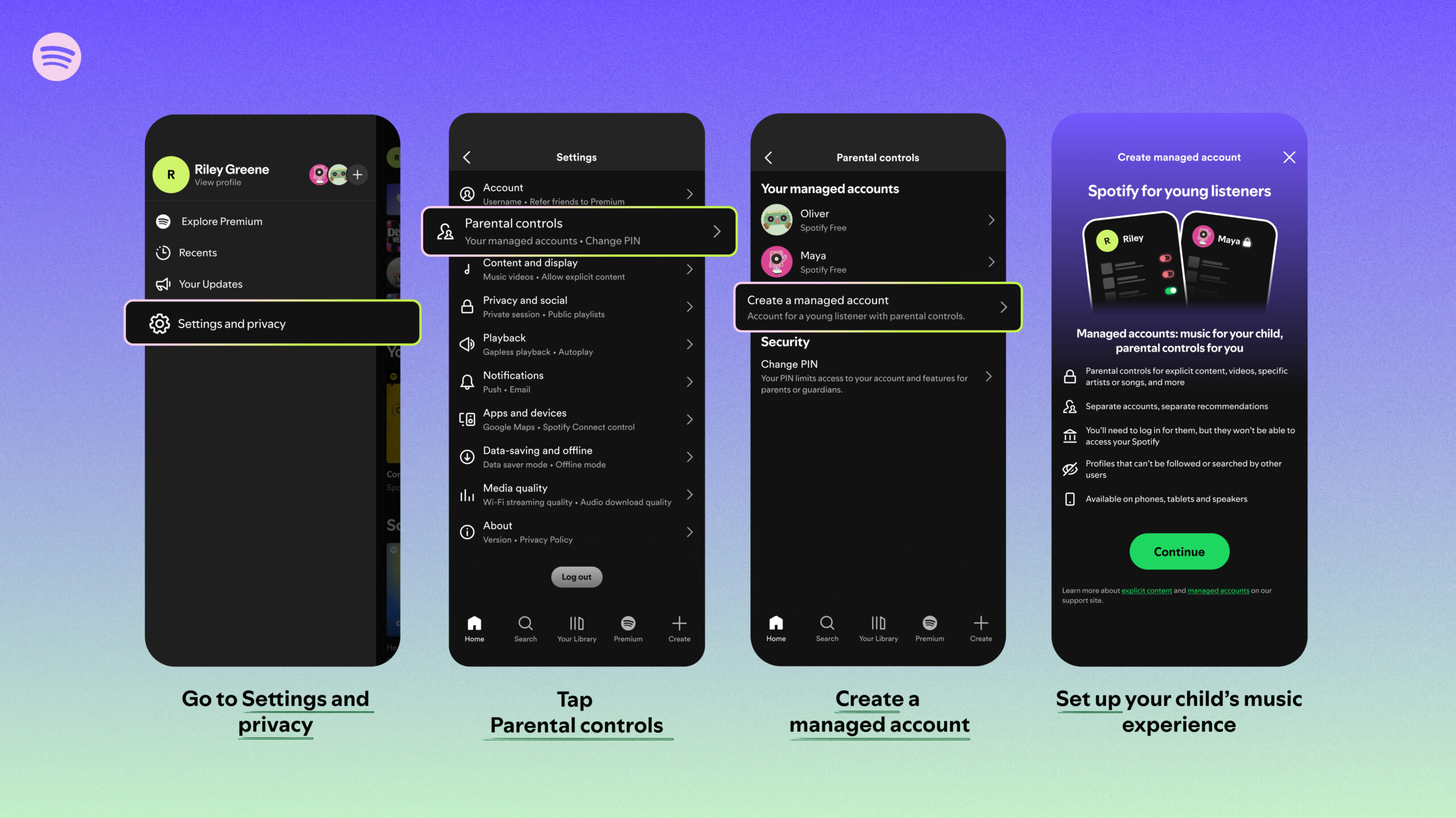 Spotify - Managed accounts - enGB