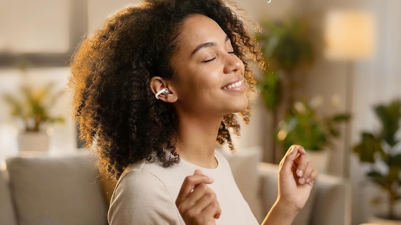 TCL CrystalClip Open Ear Clip-On Earbuds Press Image