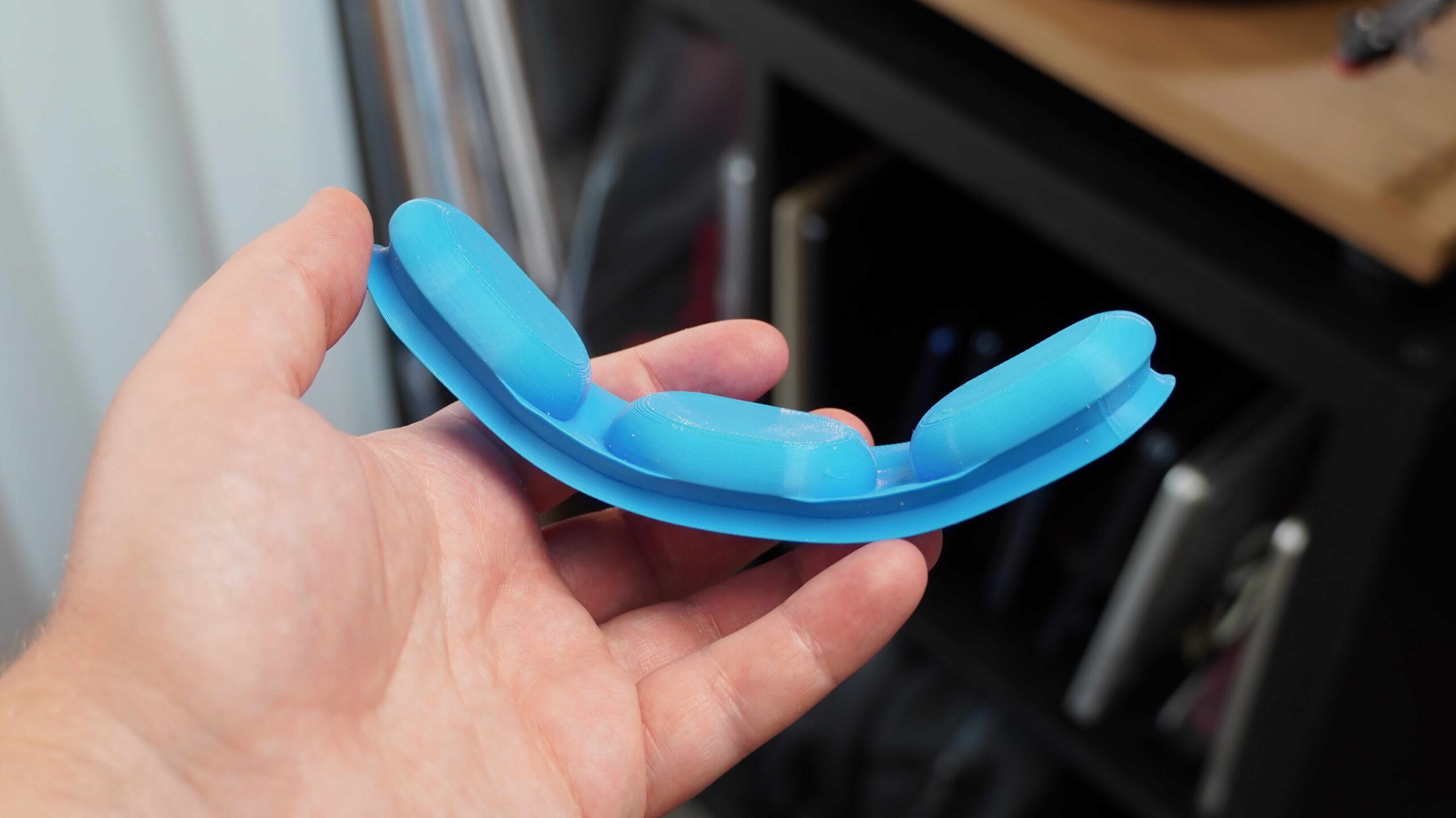 The 3D-printed TPU insert for the AirPods Max.