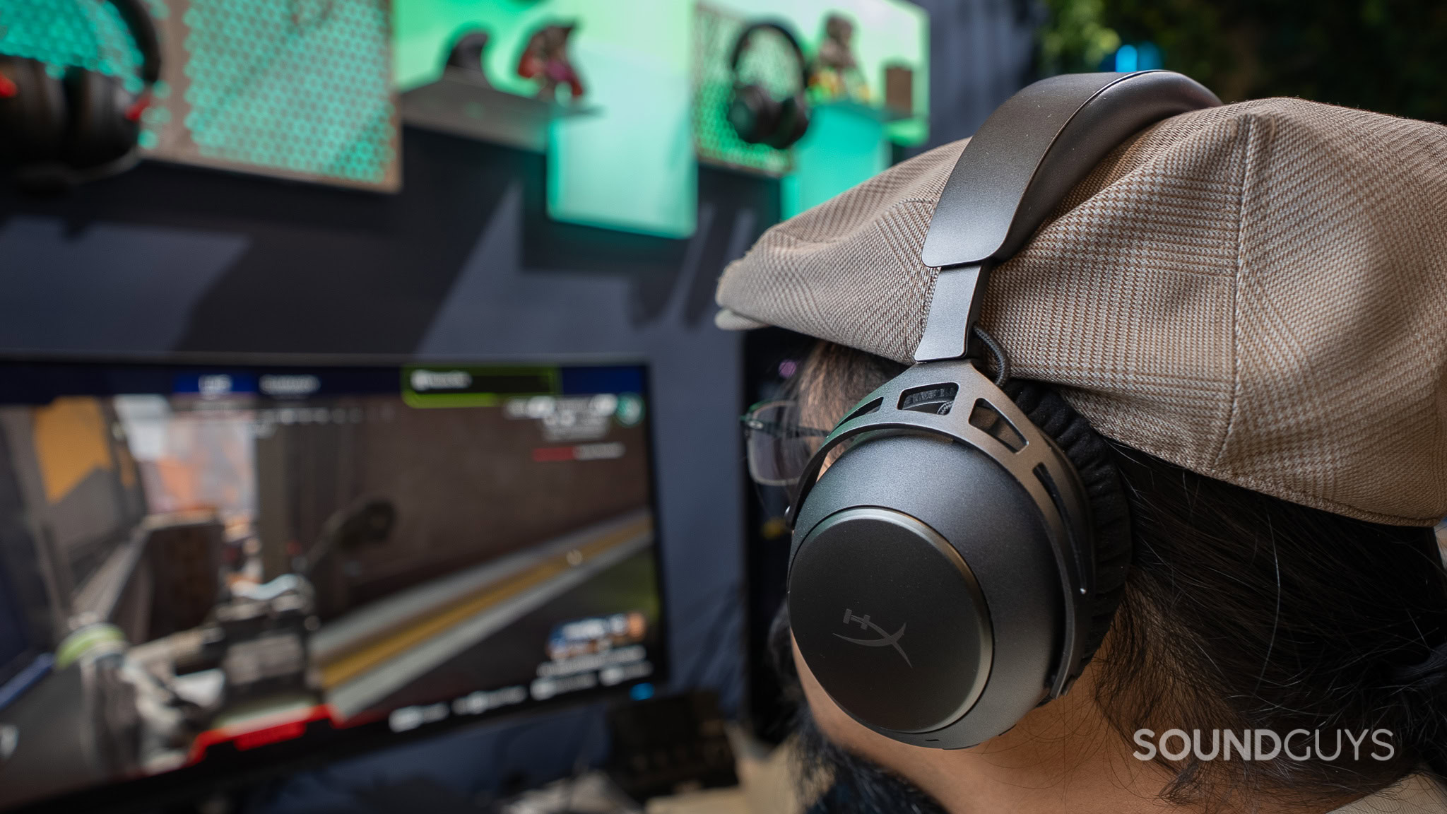 HyperX Cloud Alpha 2 worn while playing a game