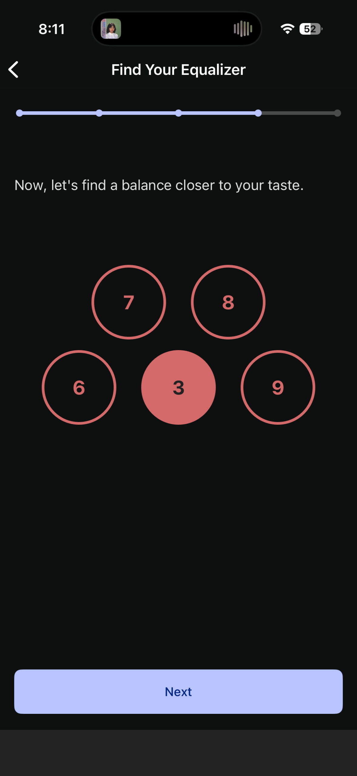 Sony’s Find Your Equalizer presents a second set of sound options based around the user’s previous selection.