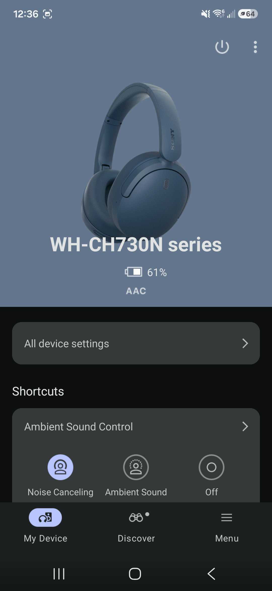 A screenshot of the Sony Sound Connect app.