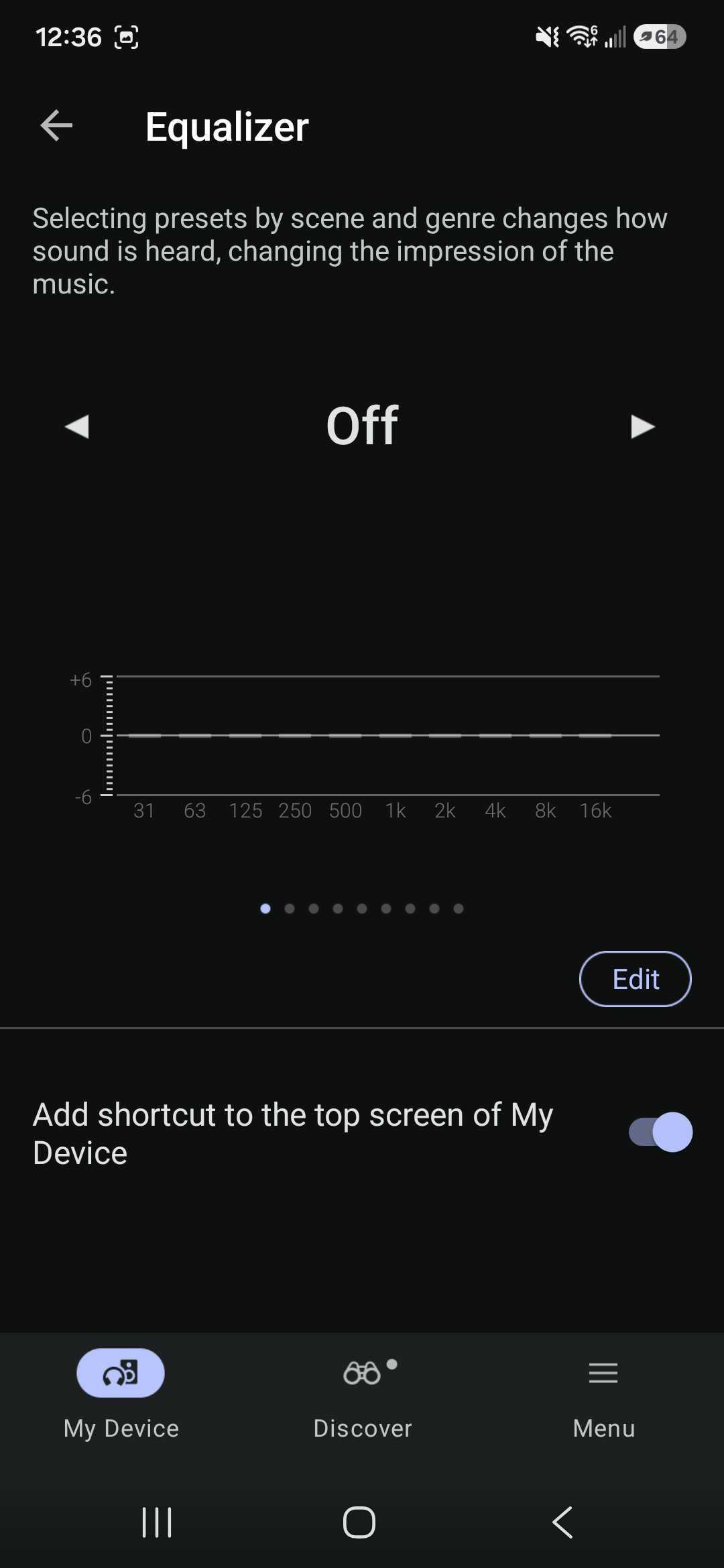 A screenshot of the Sony Sound Connect app.
